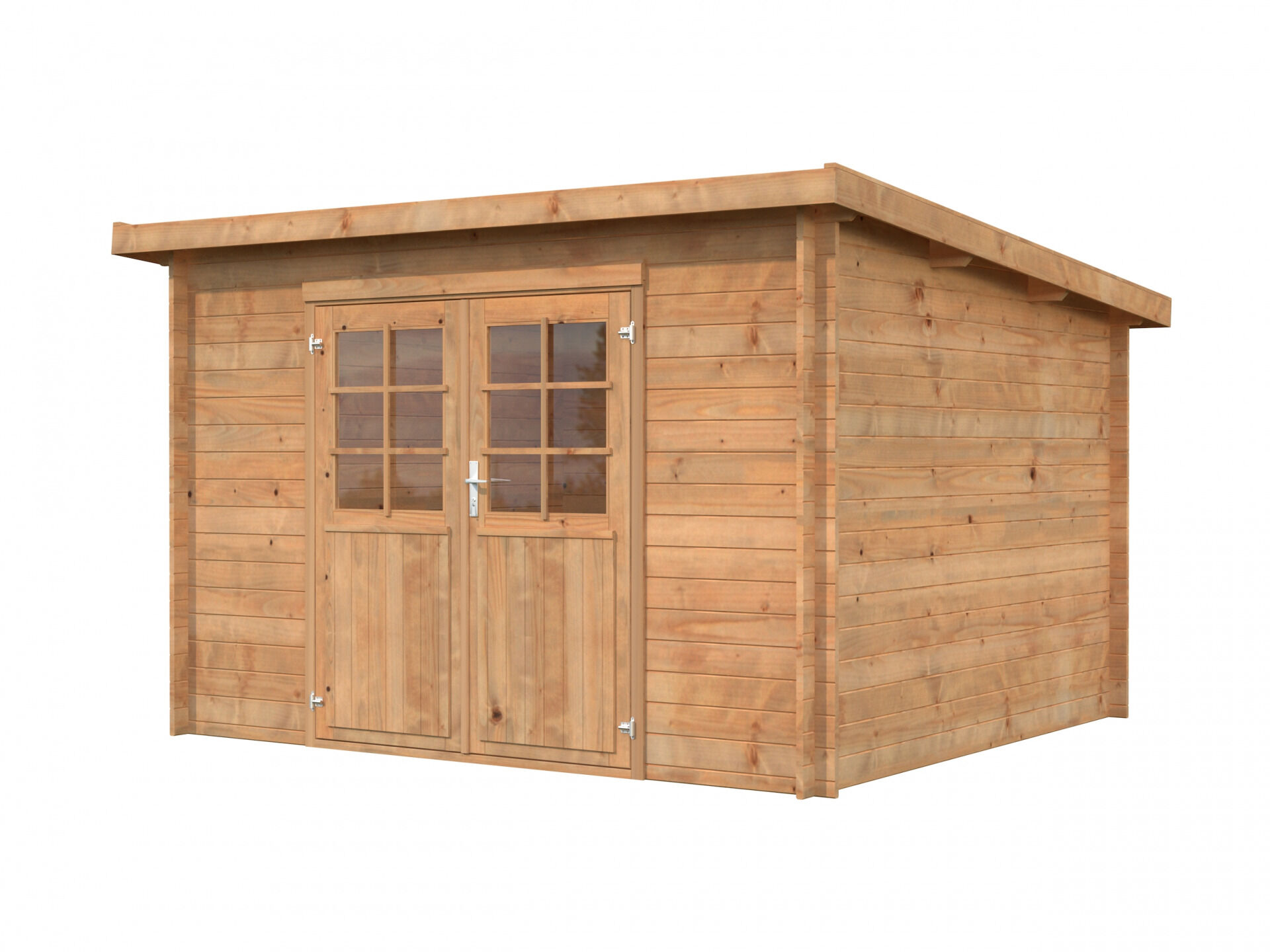 Pultdach Gartenhaus Aktion 63, Grundiert braun