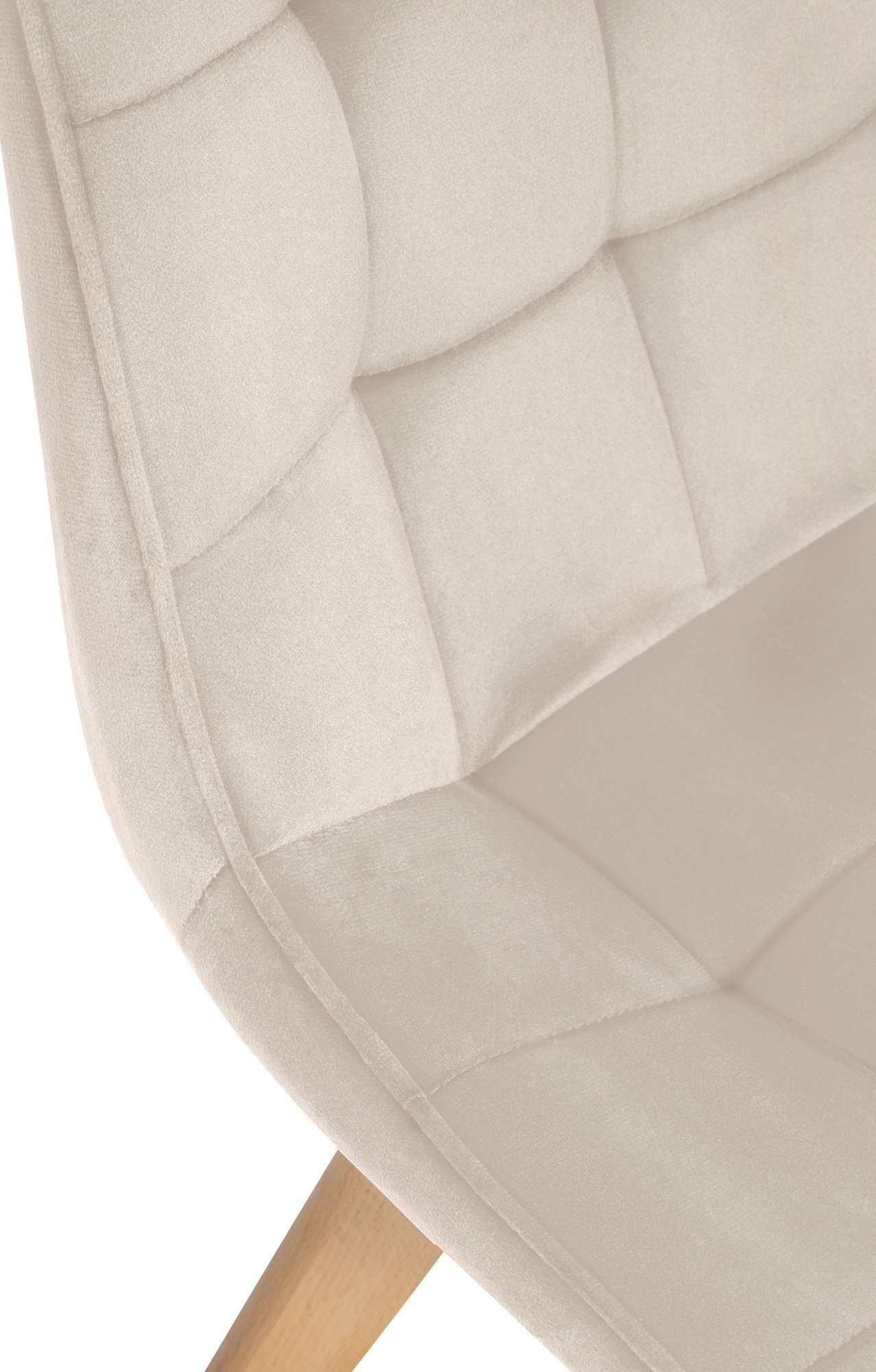 2er Set Stühle Brook Samt, creme