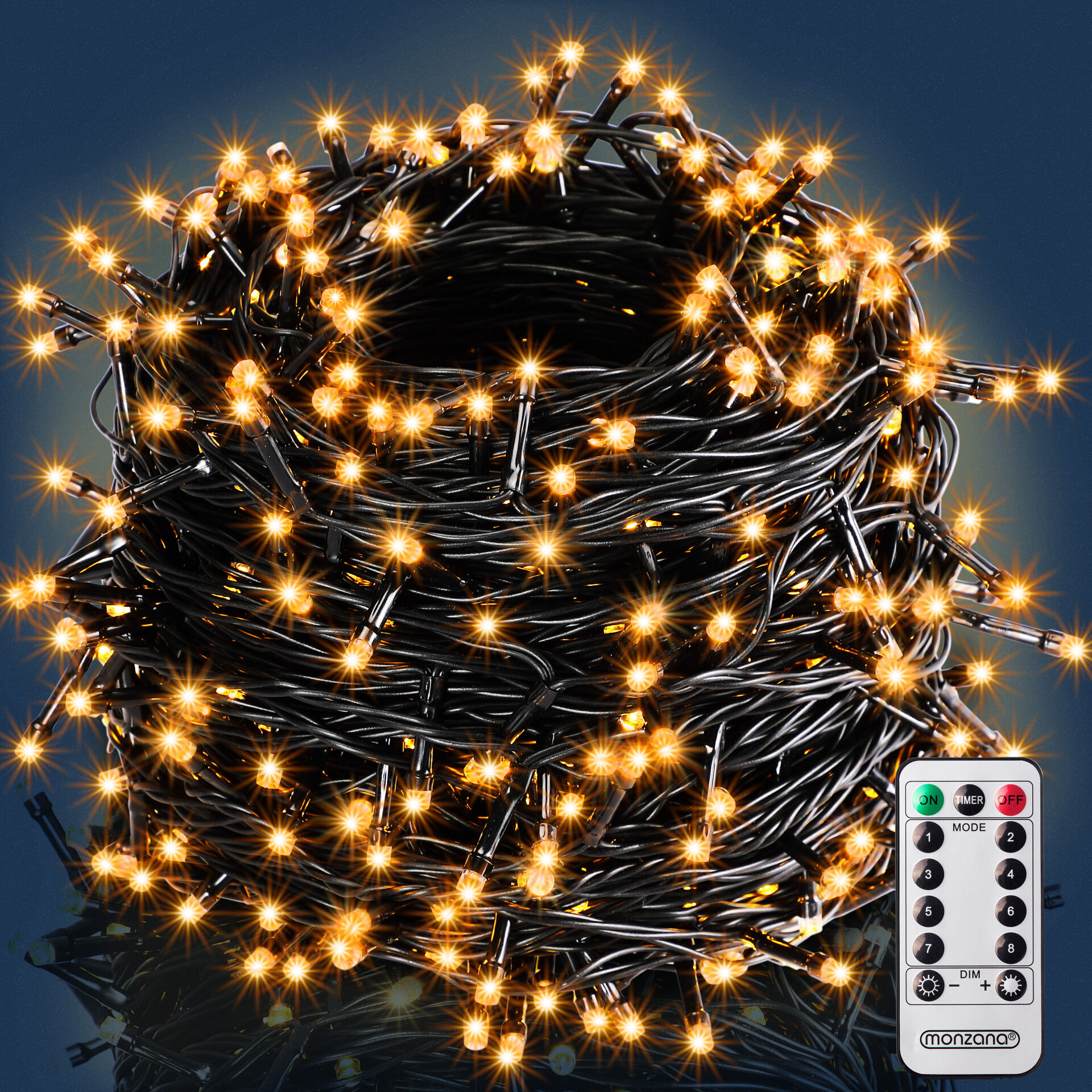 662385 Lichterkette Weihnachten Warmweiß 40m Fernbedienung
