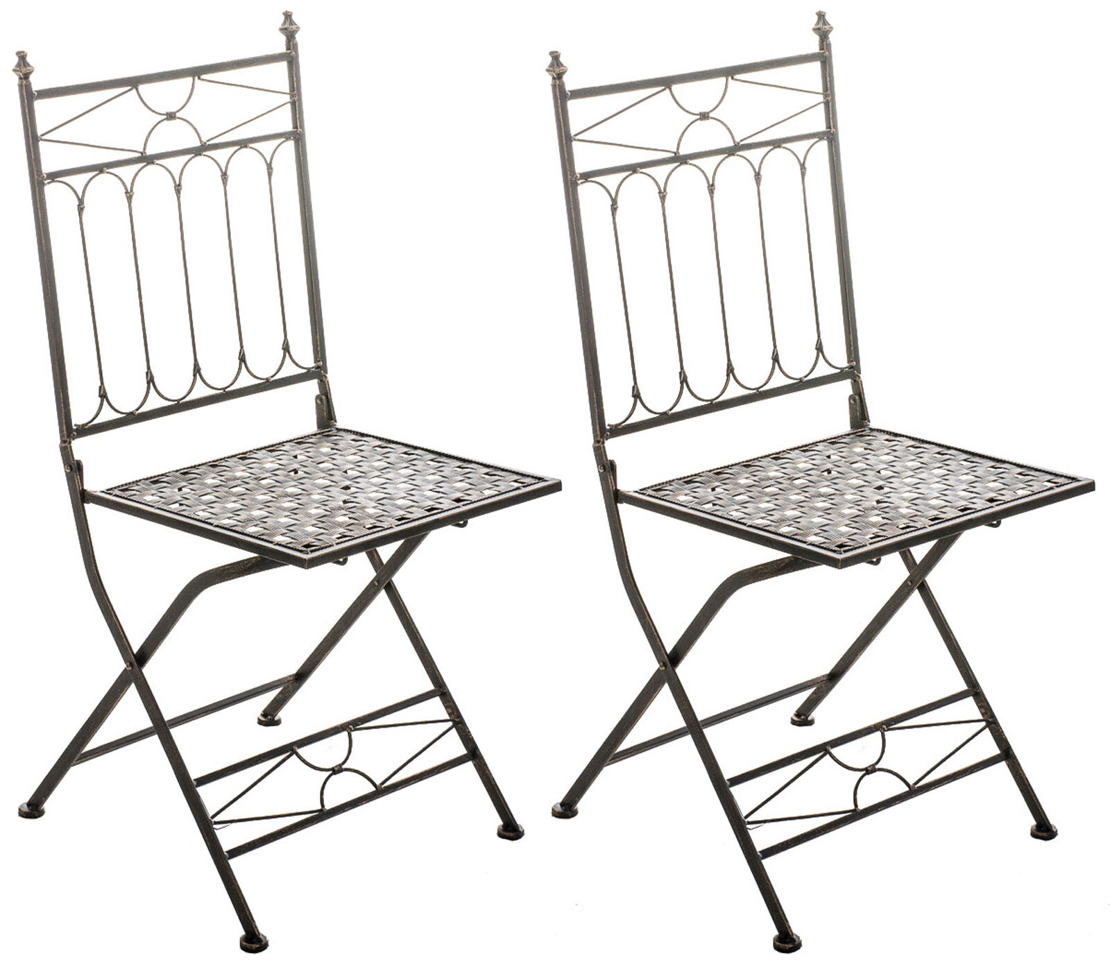 2er Set Klappstuhl Asina, bronze