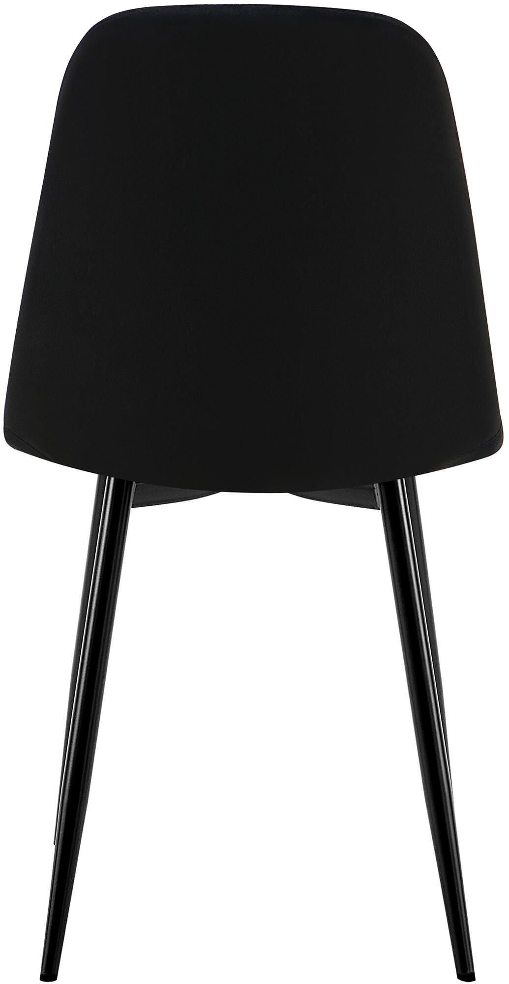 4er Set Esszimmerstuhl Baxter Samt, schwarz