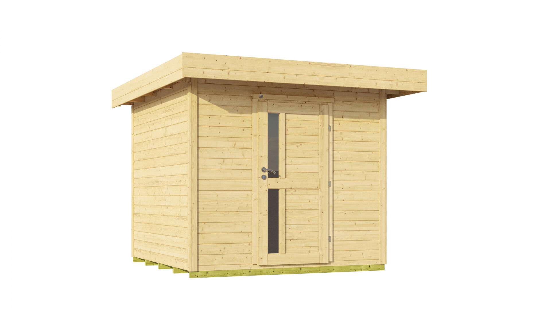 weka Design-Gartenhaus 172 – 2,8x3,1m, Naturbelassen, Premium Dachbahn selbstklebend