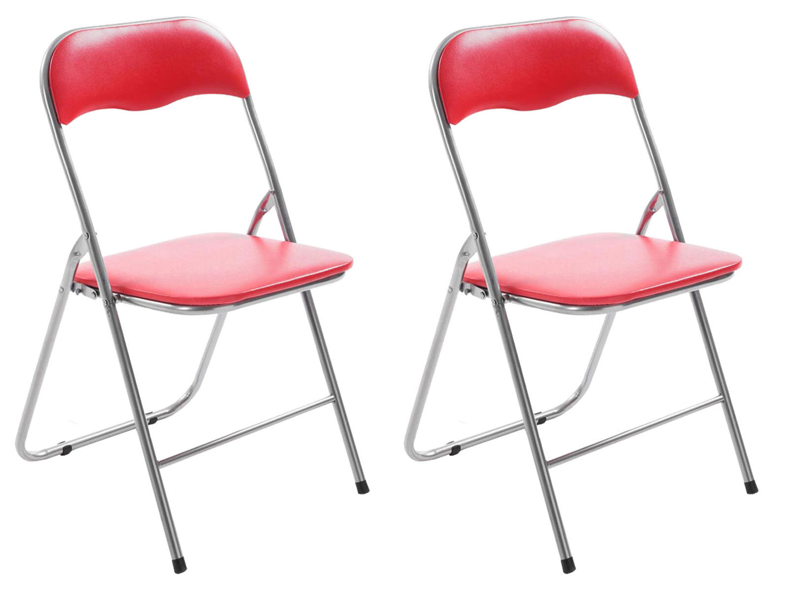 2er Set Klappstuhl Felix, rot/silber