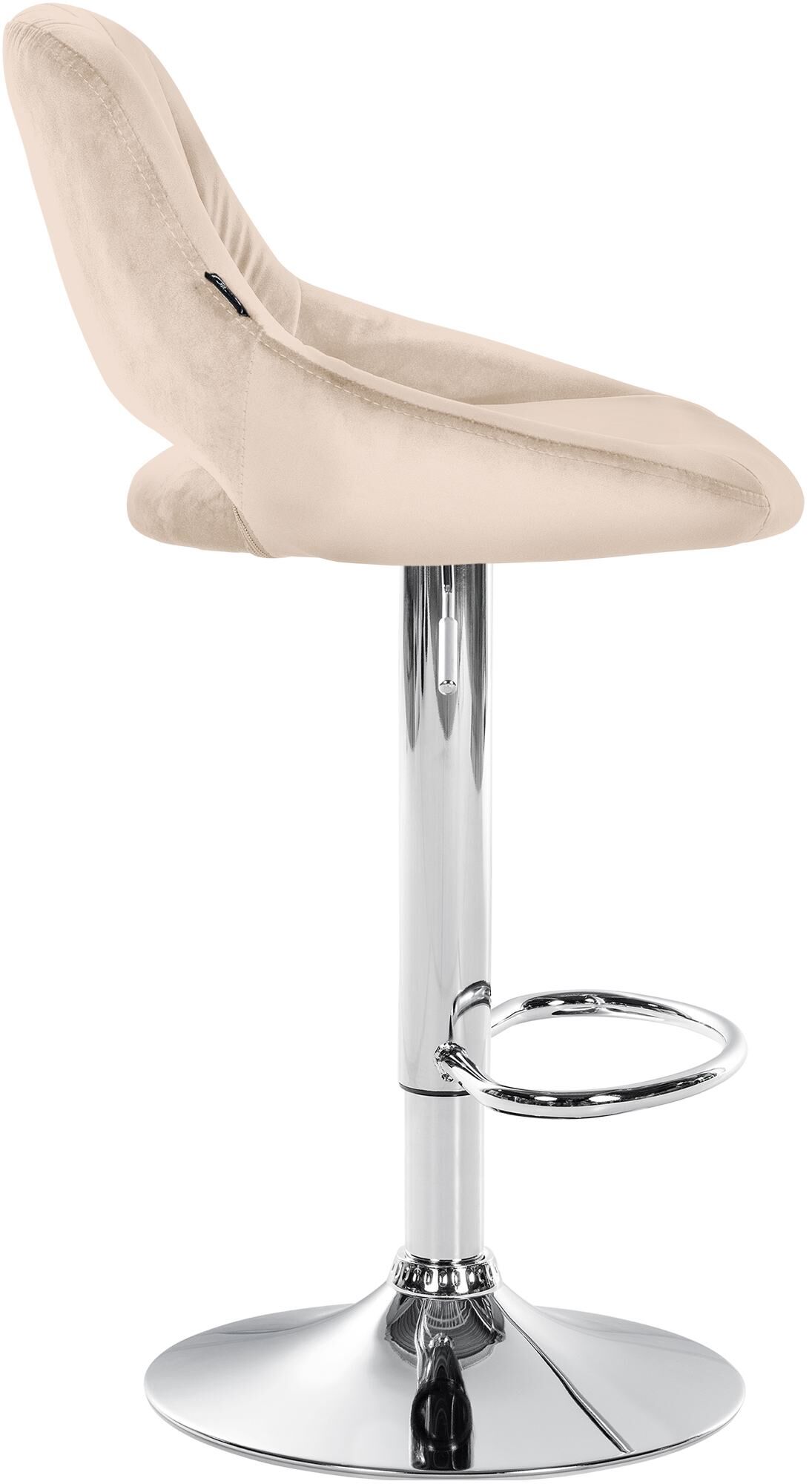 2er Set Barhocker Milet Samt C, creme