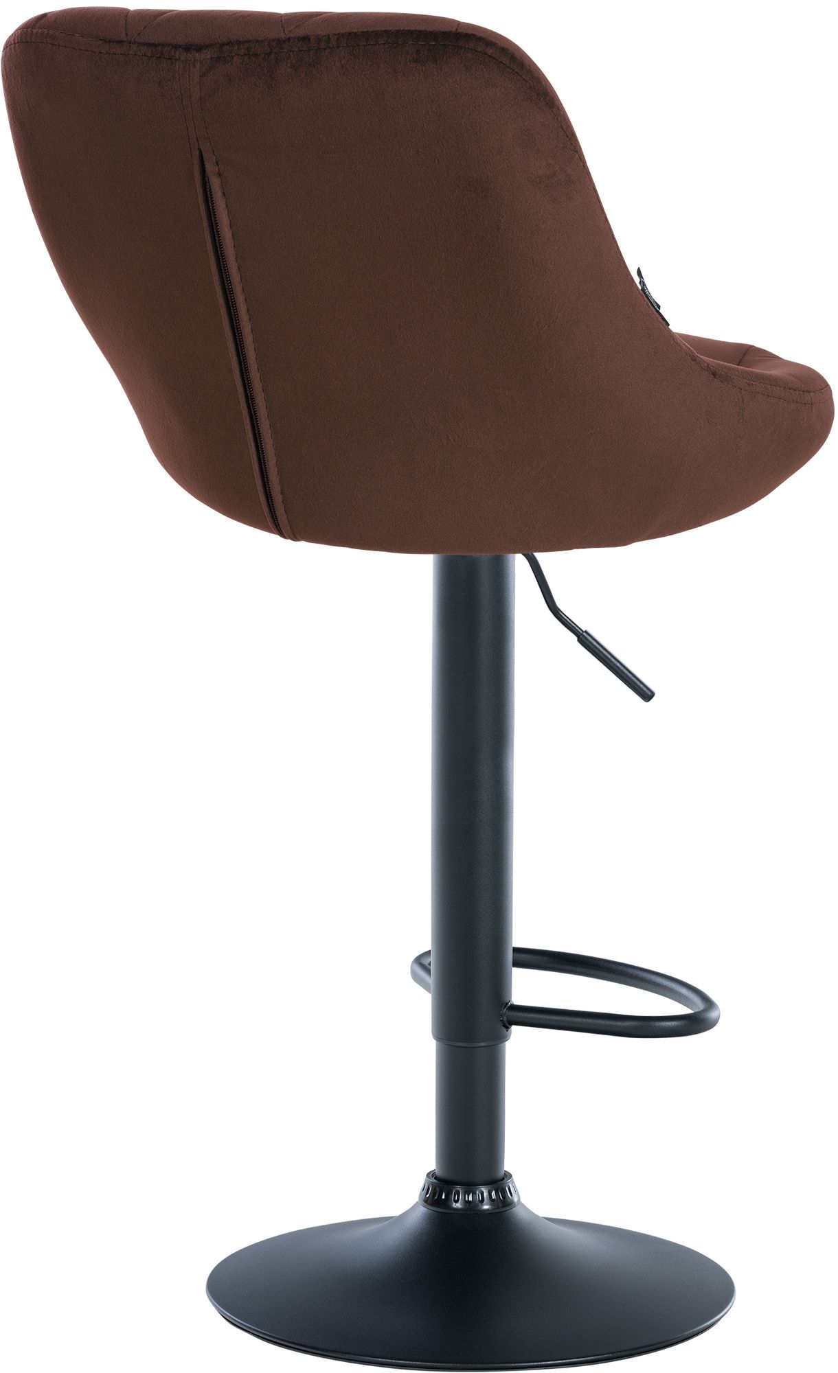 Barhocker Lazio Samt schwarz, braun