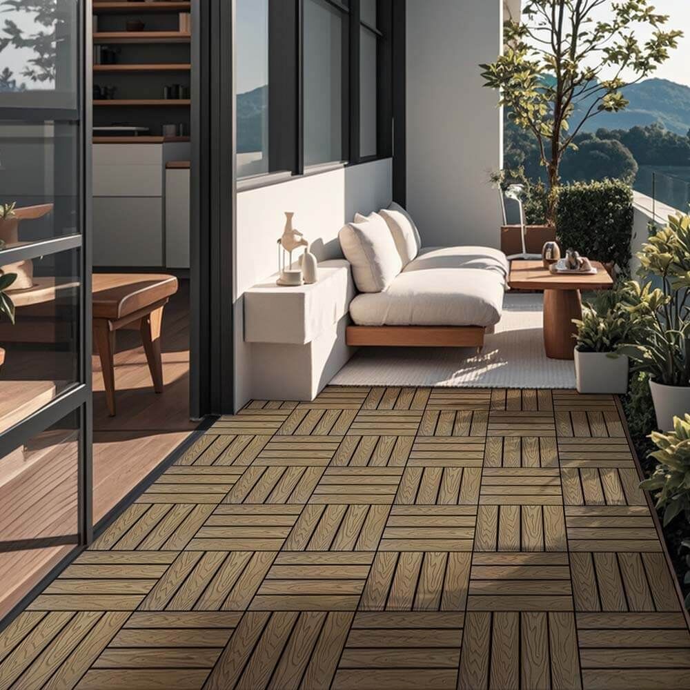 WPC Klickfliesen BAVARO PREMIUM - Teak 5 m²