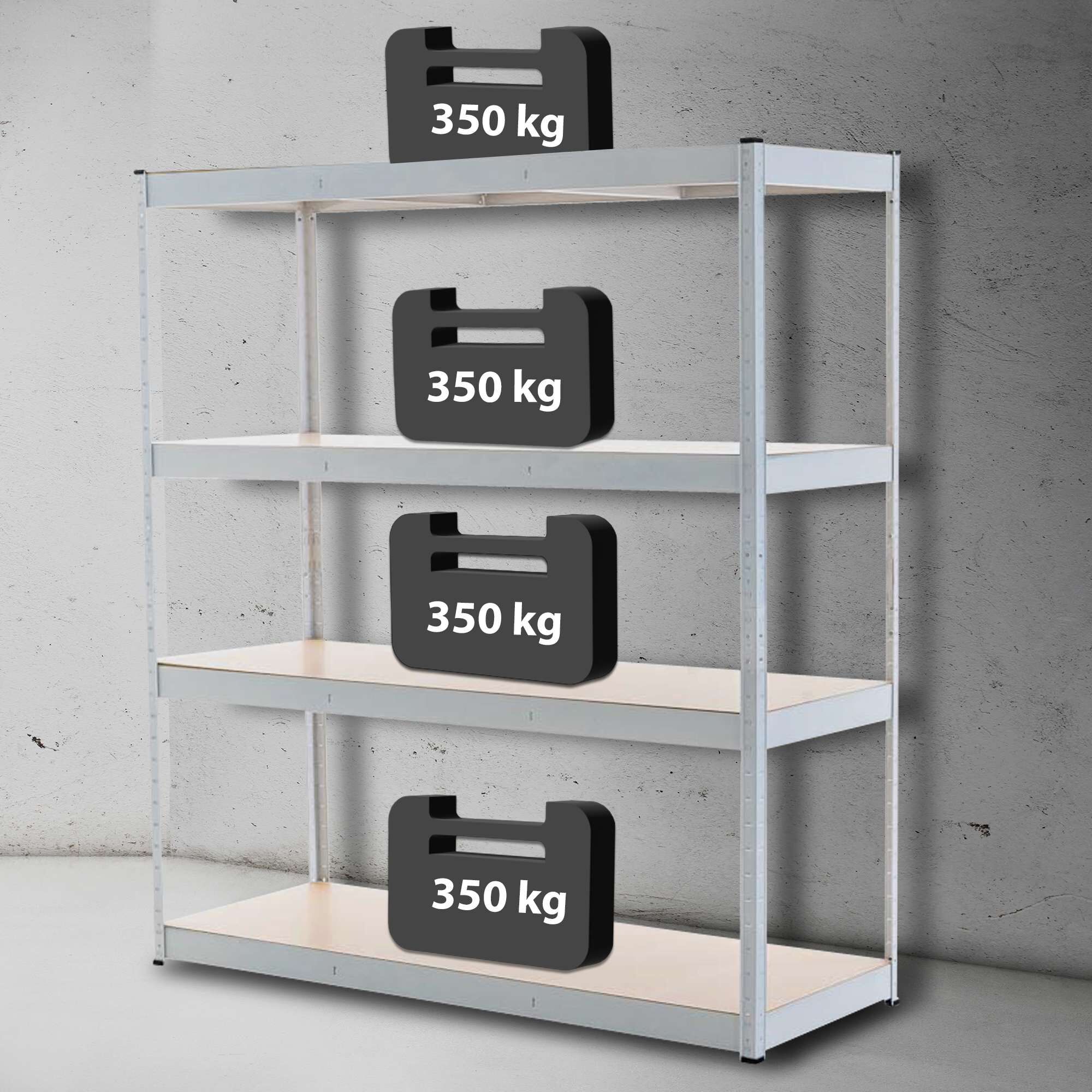 Lagerregal 160x60x180 cm, weiß