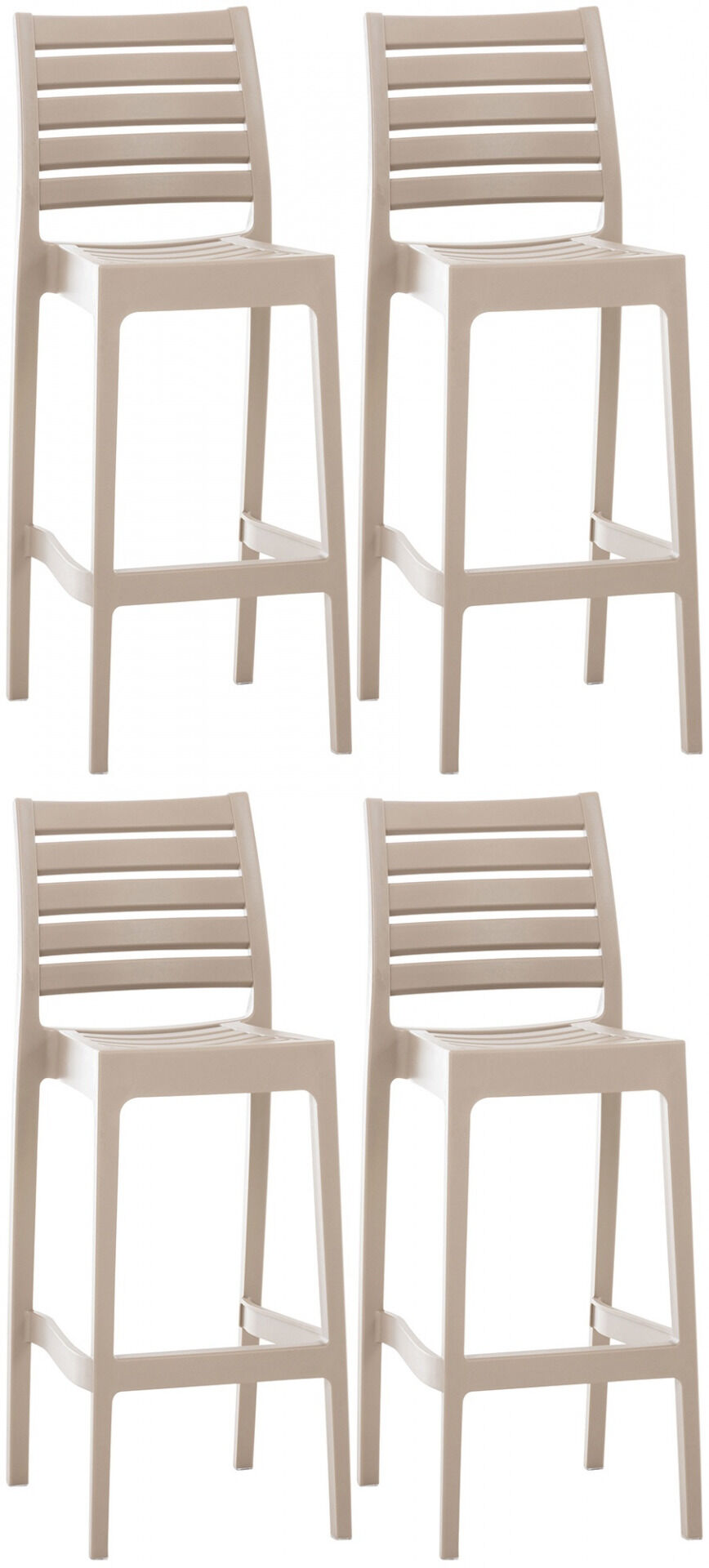 4er Set Barhocker Ares, schlamm