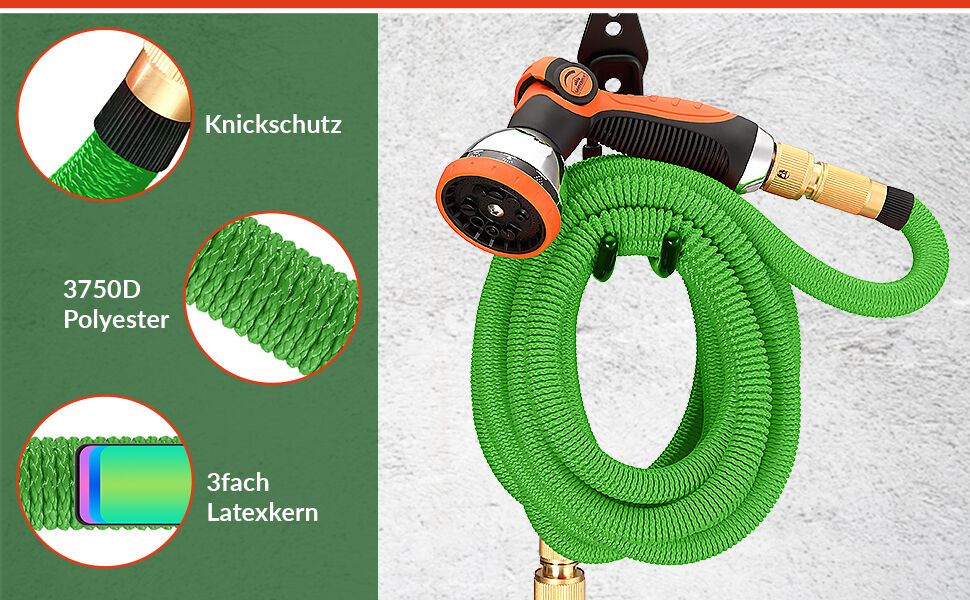 Gartenschlauch Grün 22m flexibel