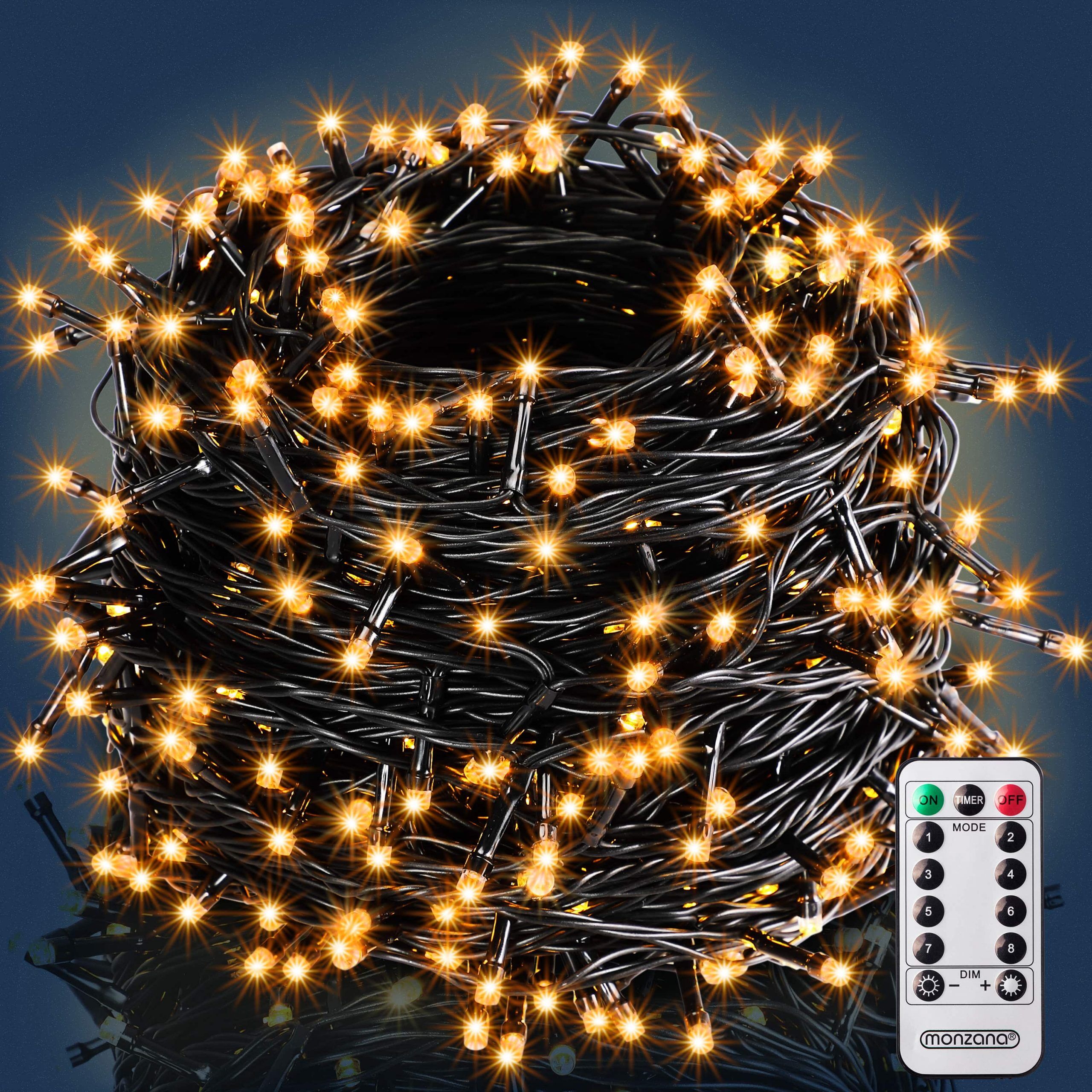 663206 Lichterkette Warmweiß 60m Fernbedienung