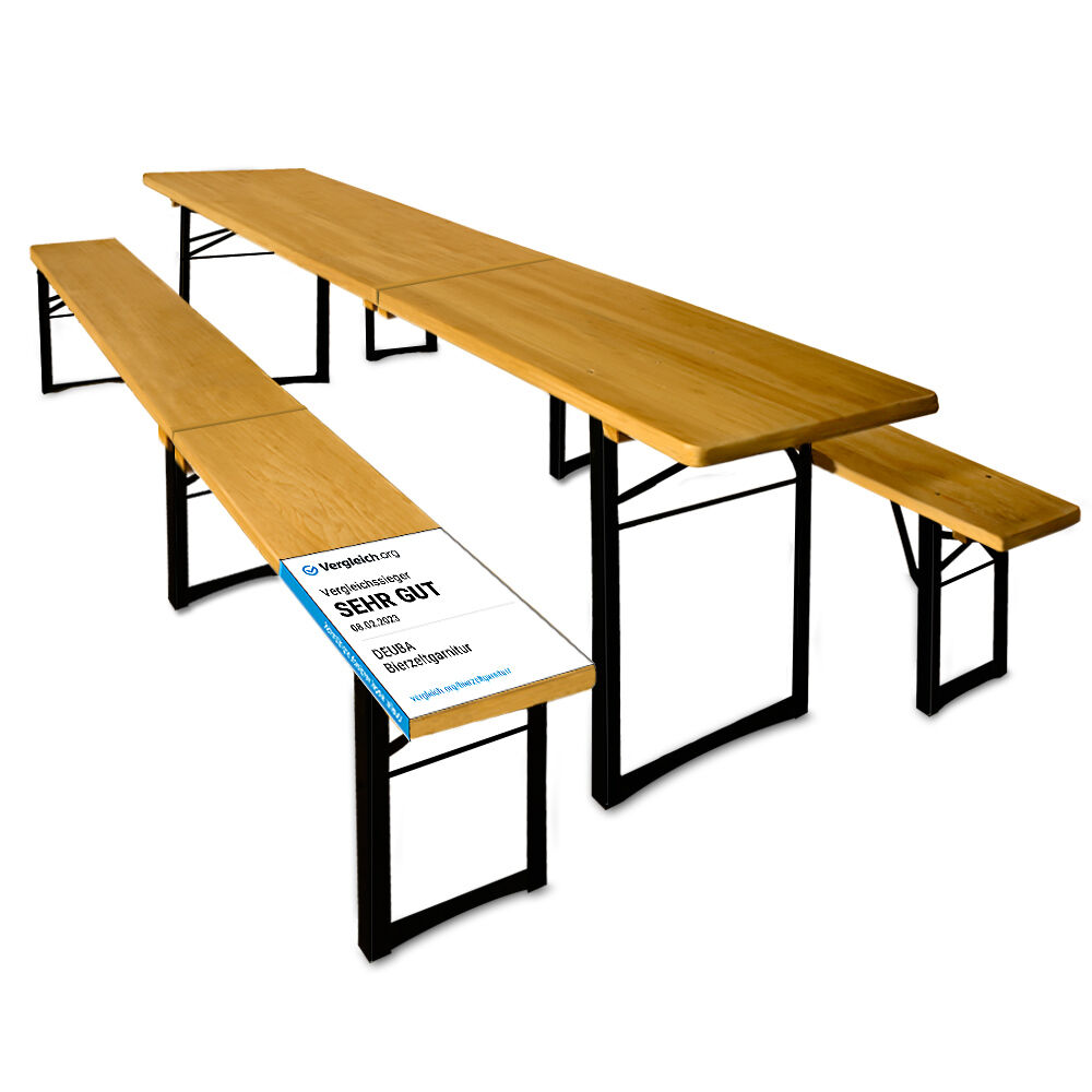 Bierzeltgarnitur 3-tlg 220x50x75cm klappbar