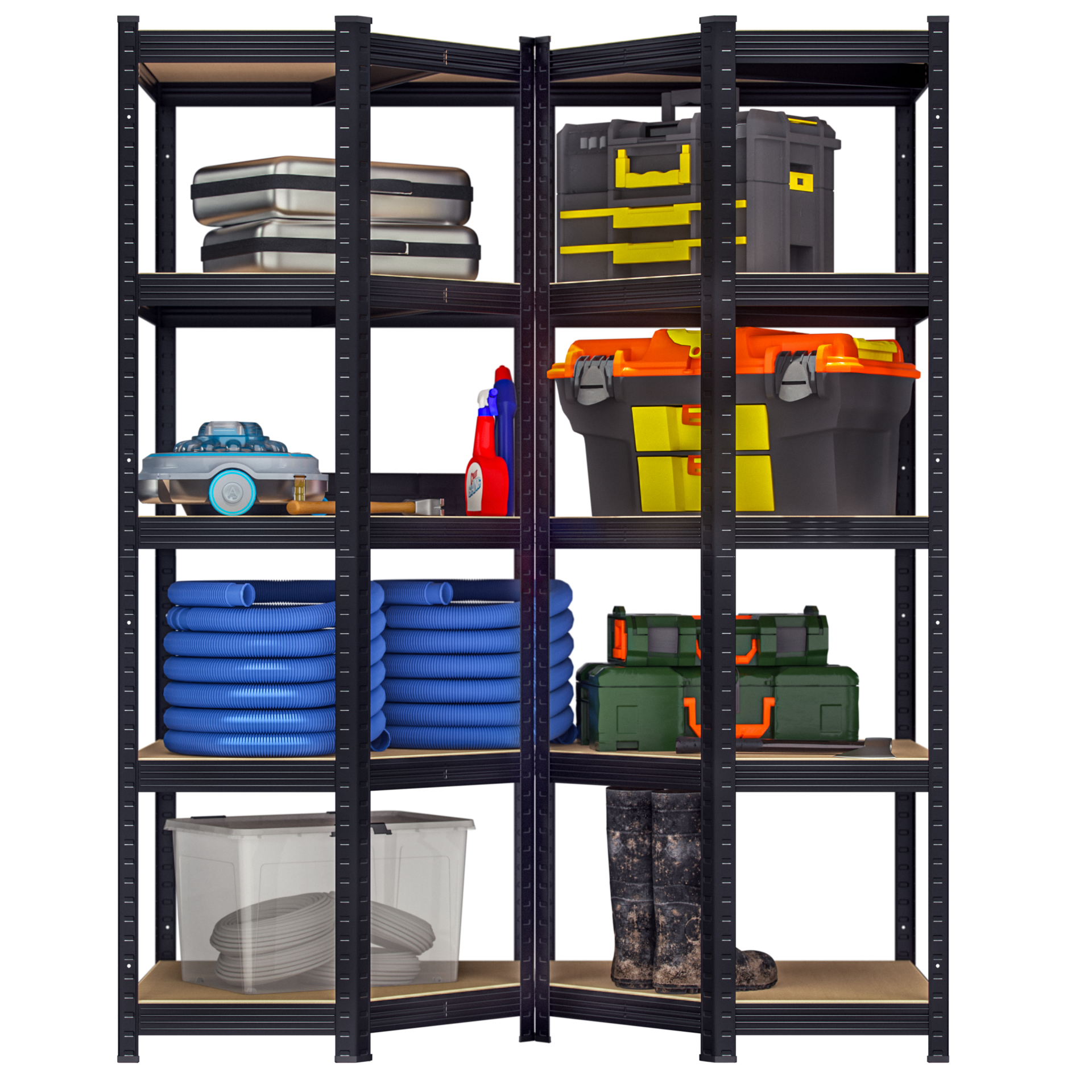 Schwerlasteckregal Schwarz 180x70x40cm verzinkt 875kg