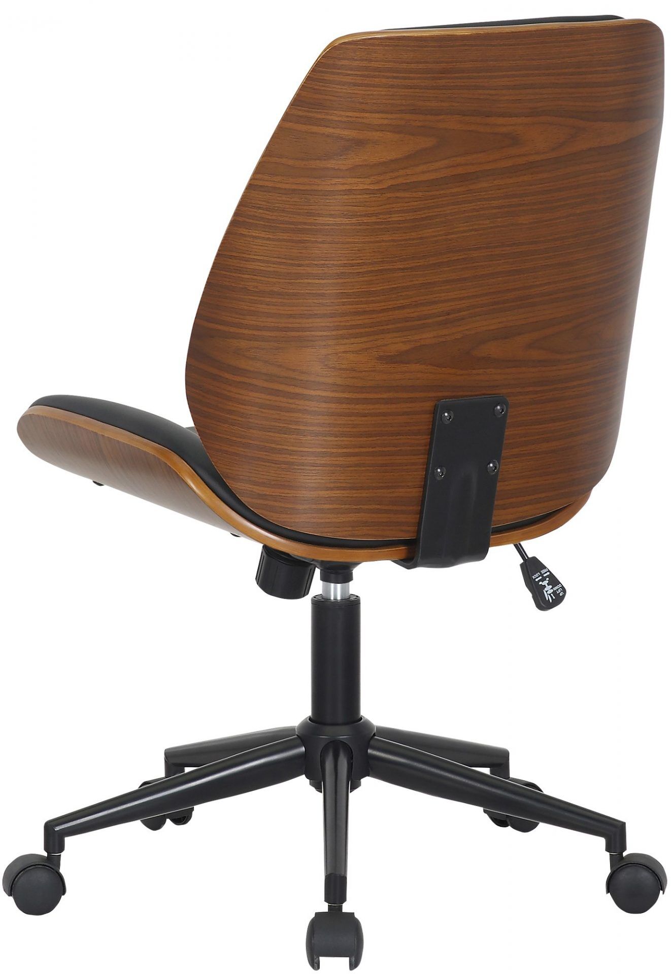 Bürostuhl Mitch schwarz, walnuss/schwarz