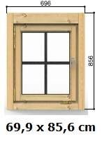 Fenster 69 x 85 cm Modell C