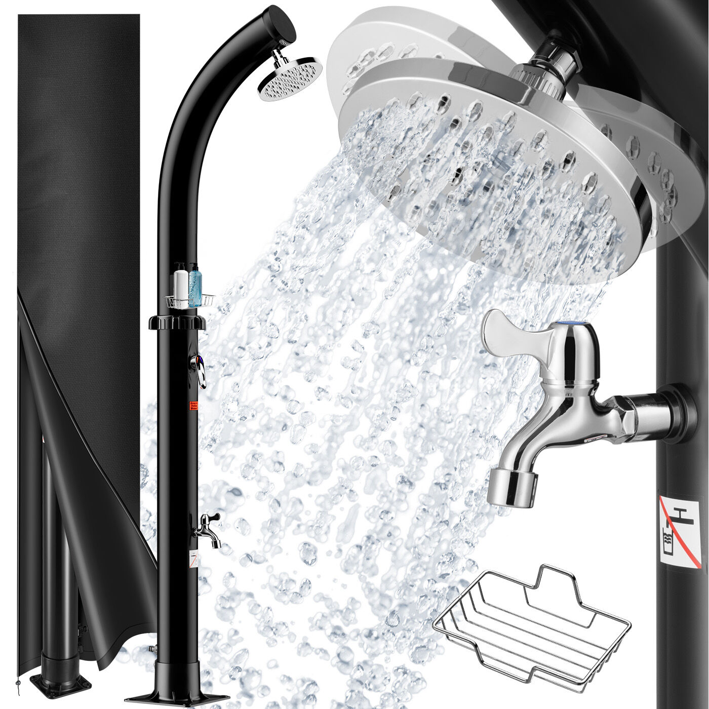Solardusche Bow Schwarz 20L