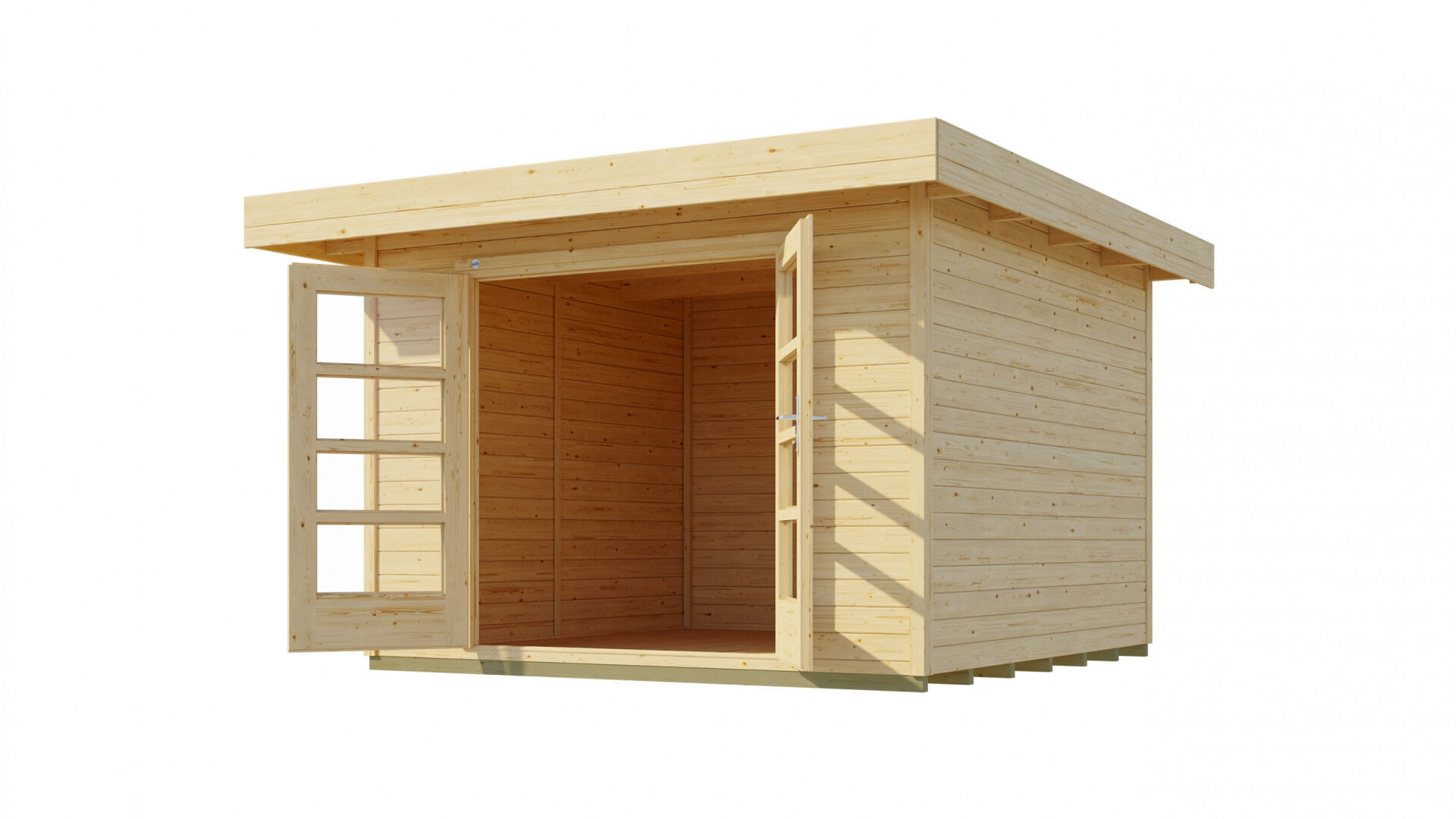 weka Design-Gartenhaus 126 – 3,6x3,8m, Naturbelassen