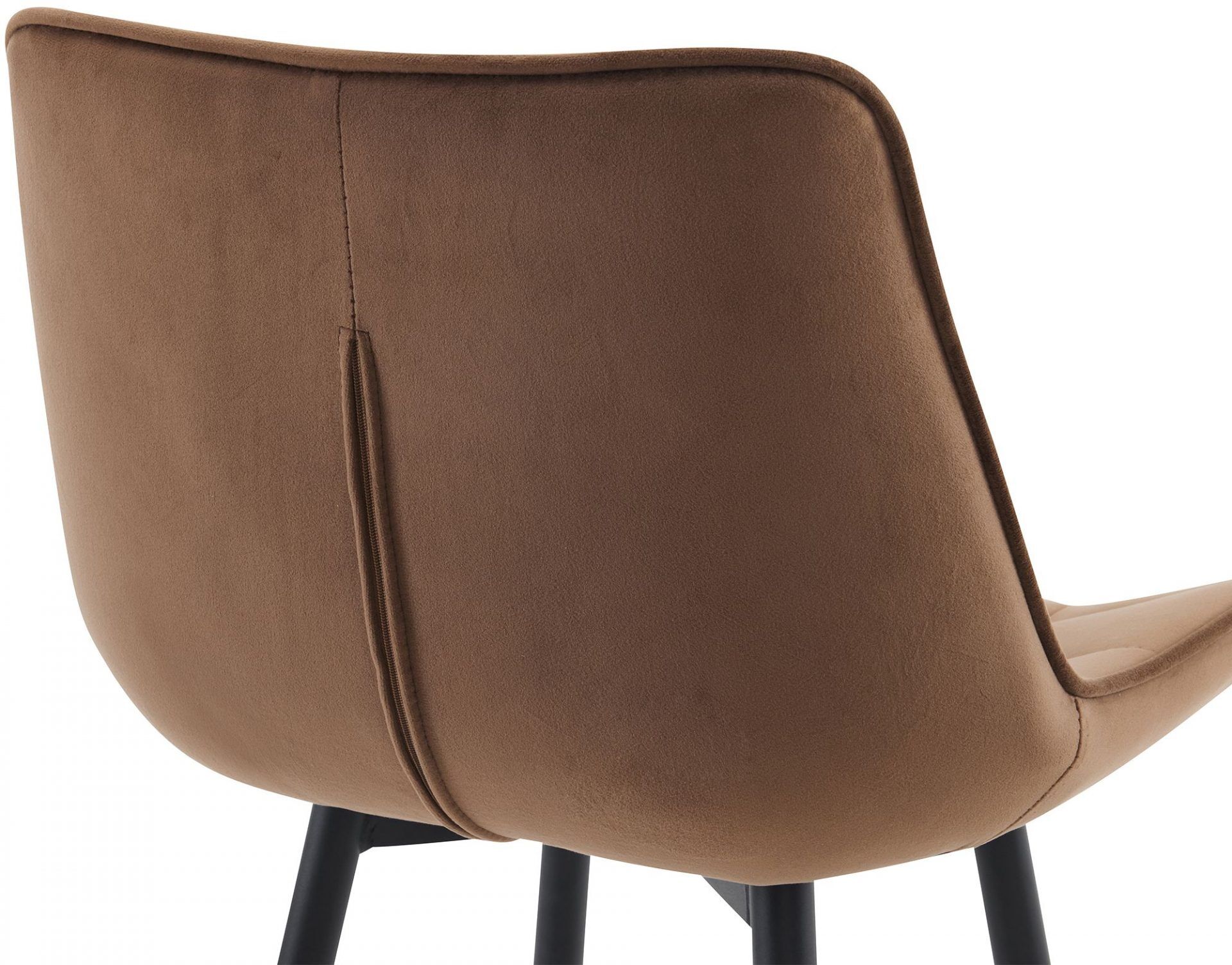 2er Set Barhocker Dartford Samt, braun