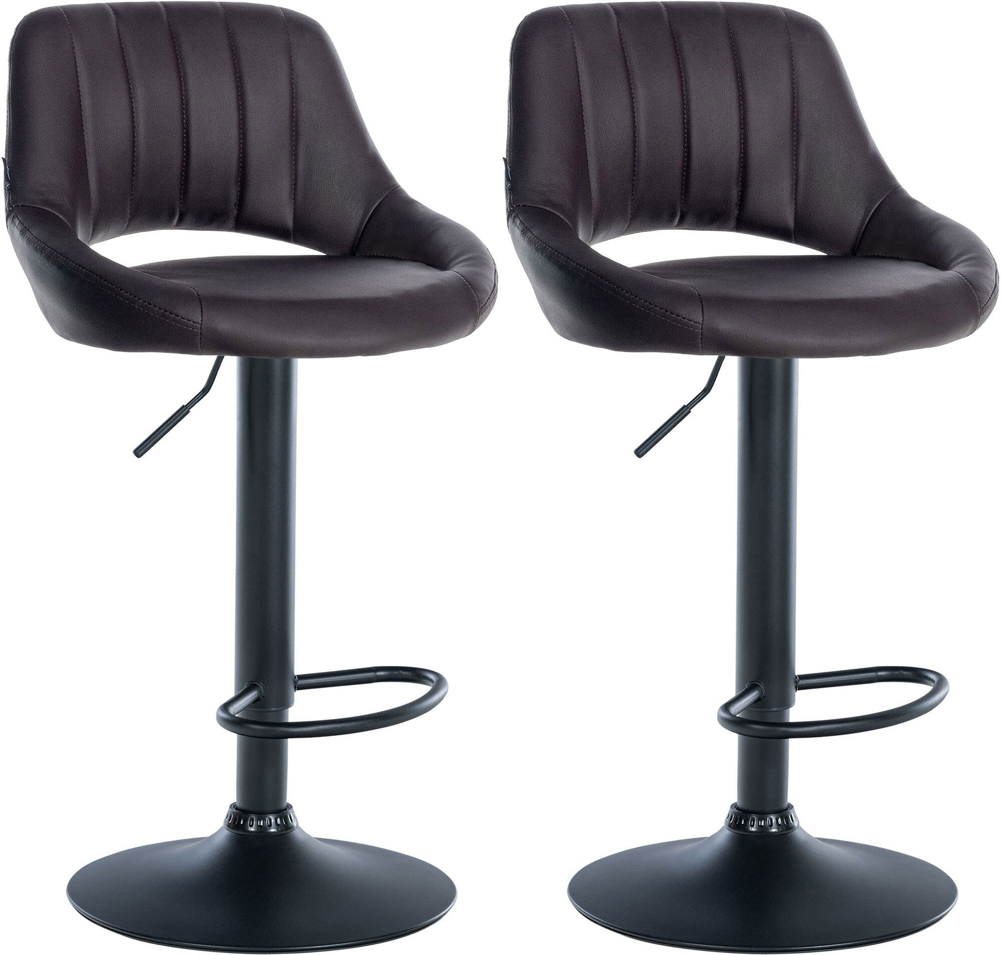 2er Set Barhocker Milet Kunstleder B, braun