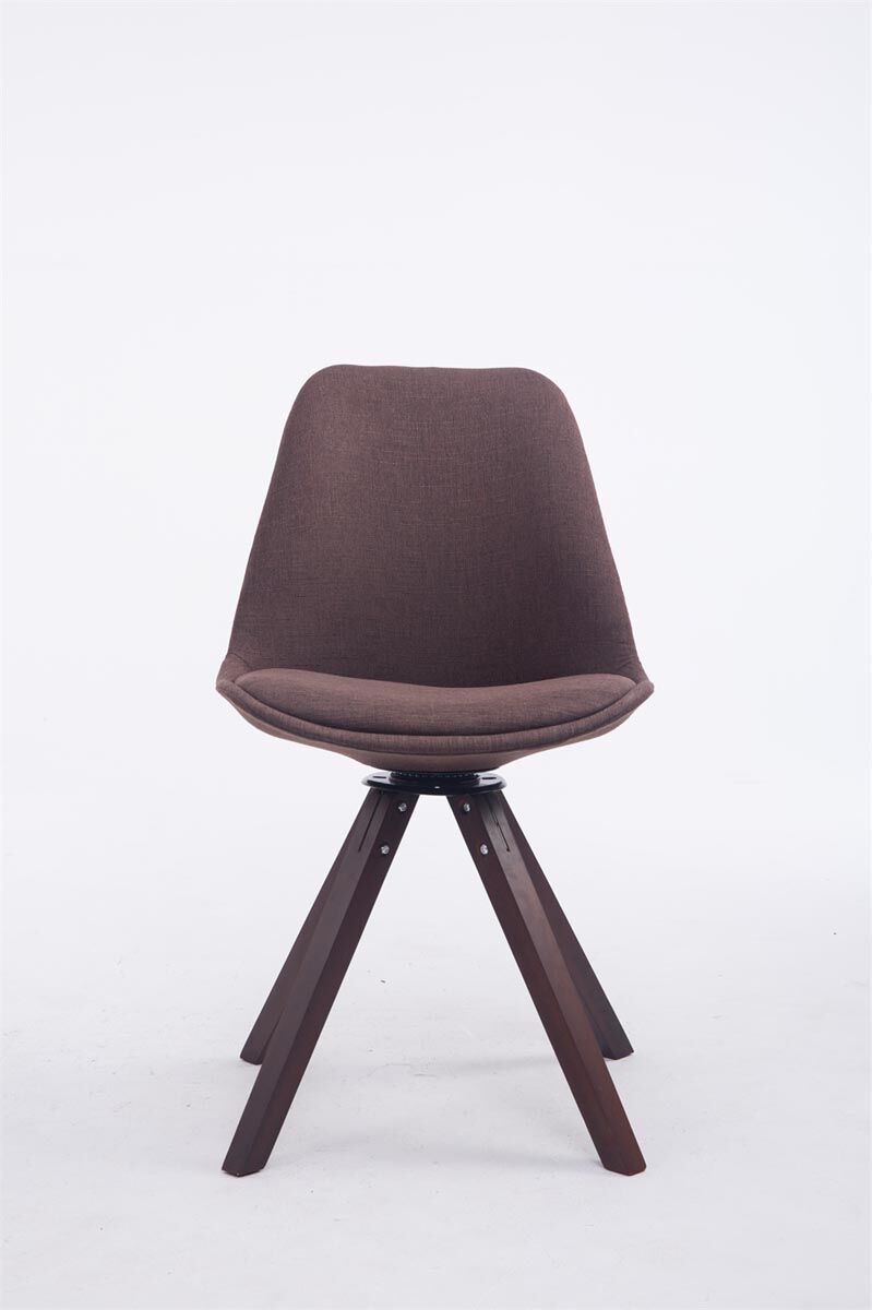 Besucherstuhl Troyes Drehbar Walnuss Stoff Square, braun