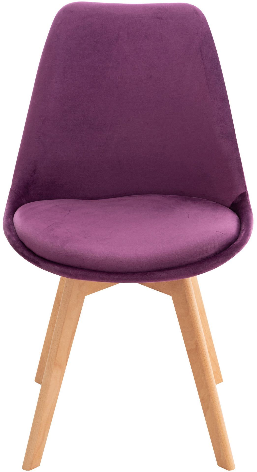 4er Set Stuhl Linares Samt, lila