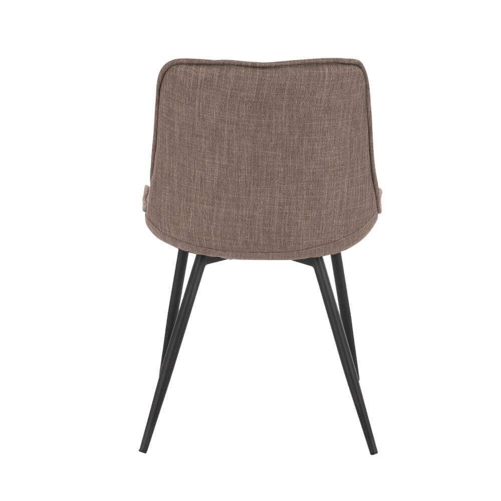 Polsterstuhl Esszimmer Webstoff IKALO – 8er Set Grau/Braun
