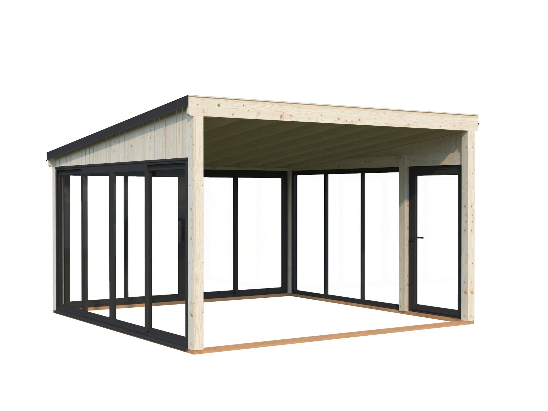 Palmako Gartenzimmer Glashaus Lumi 16,6 m² Slide Plus