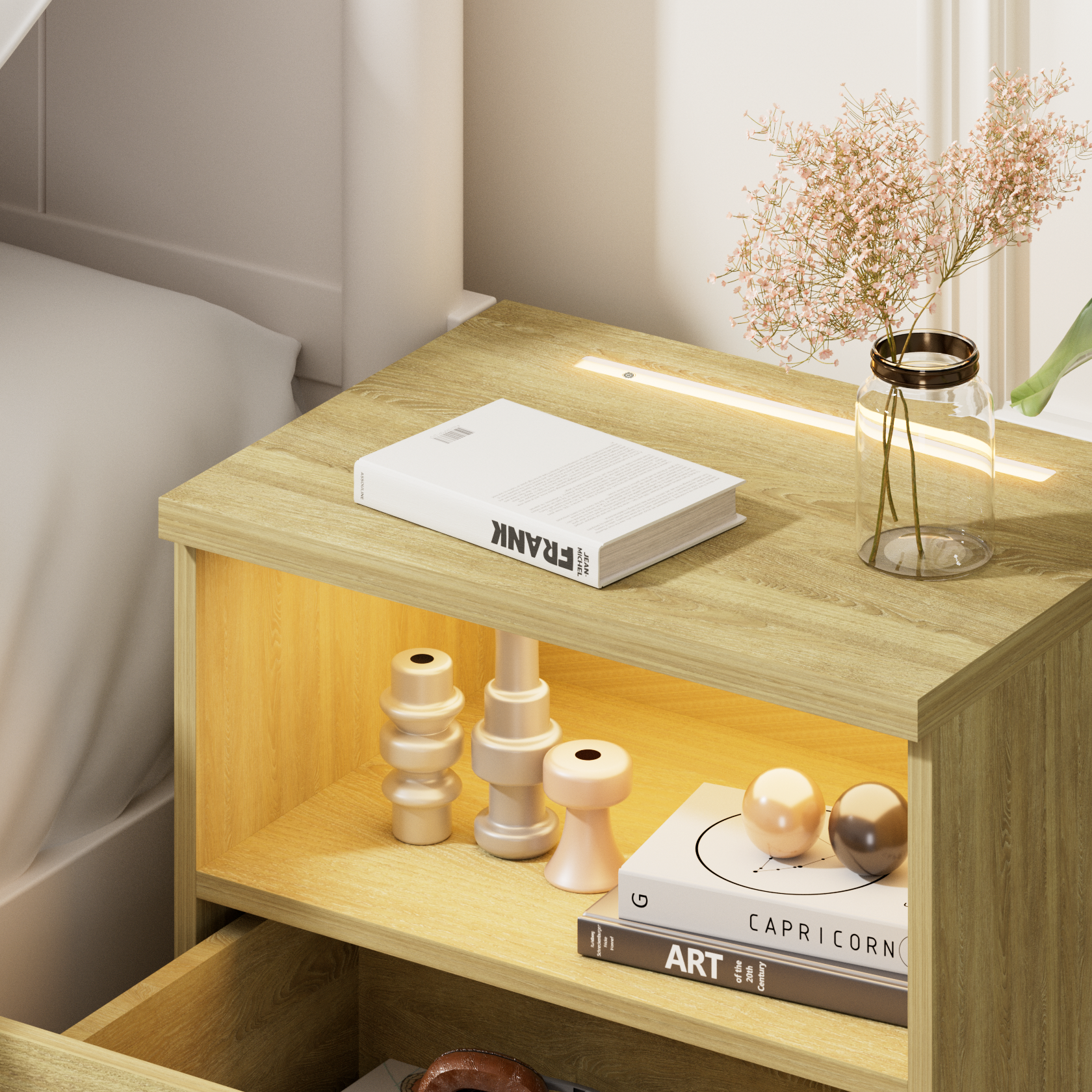 Nachttisch Jamie Eiche 55x40x28cm