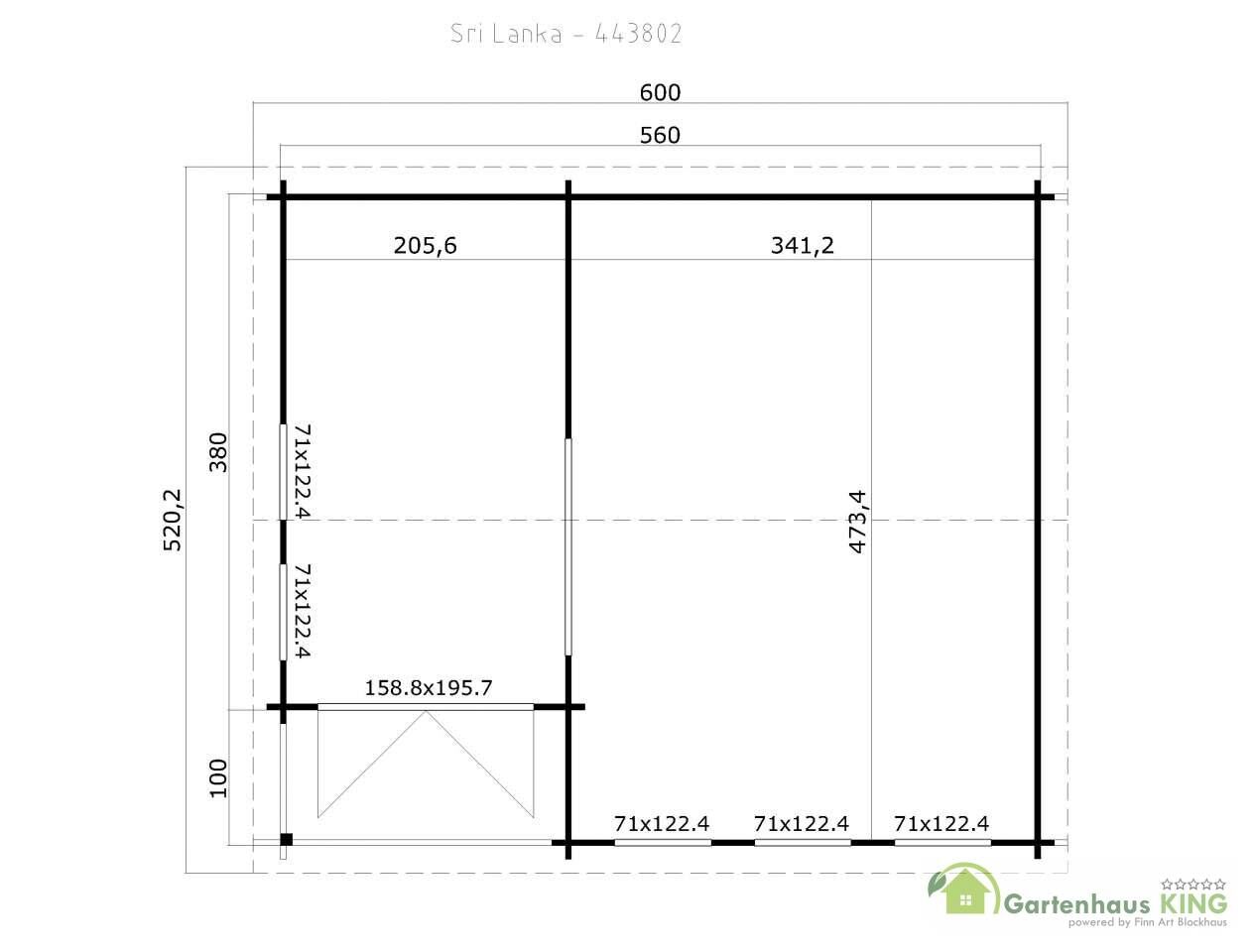 Lasita Maja Gartenhaus Sri Lanka Grundriss