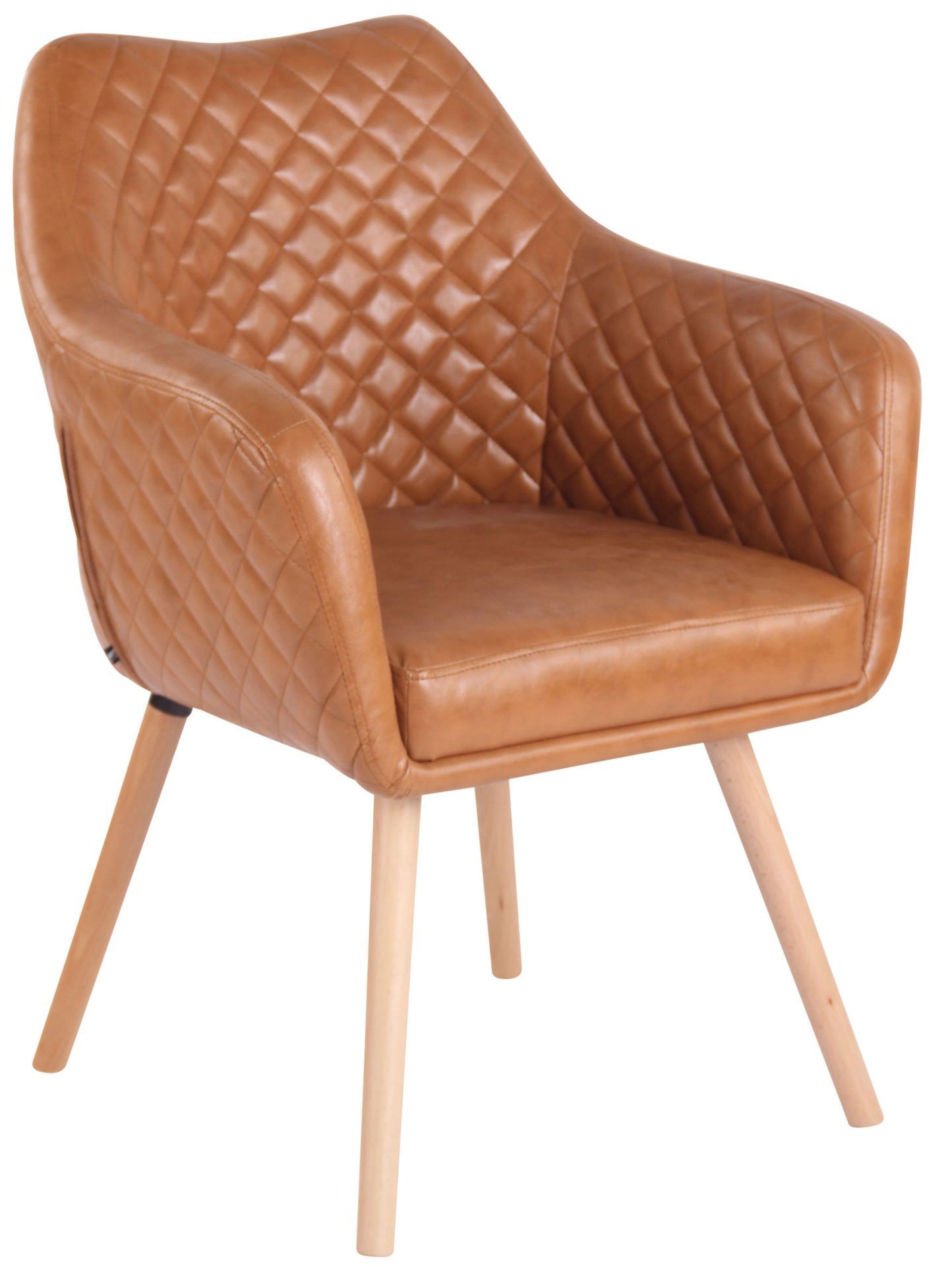 Esszimmerstuhl Gent Kunstleder natura, hellbraun