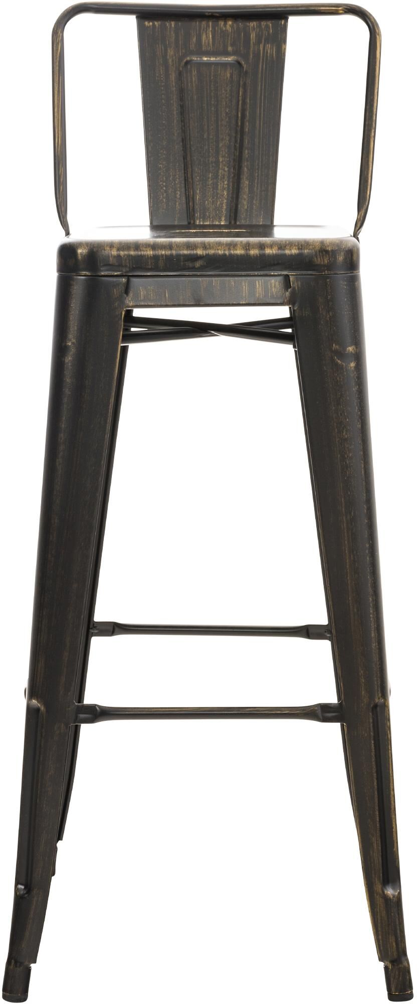 2er Set Barhocker Mason, schwarz-gold