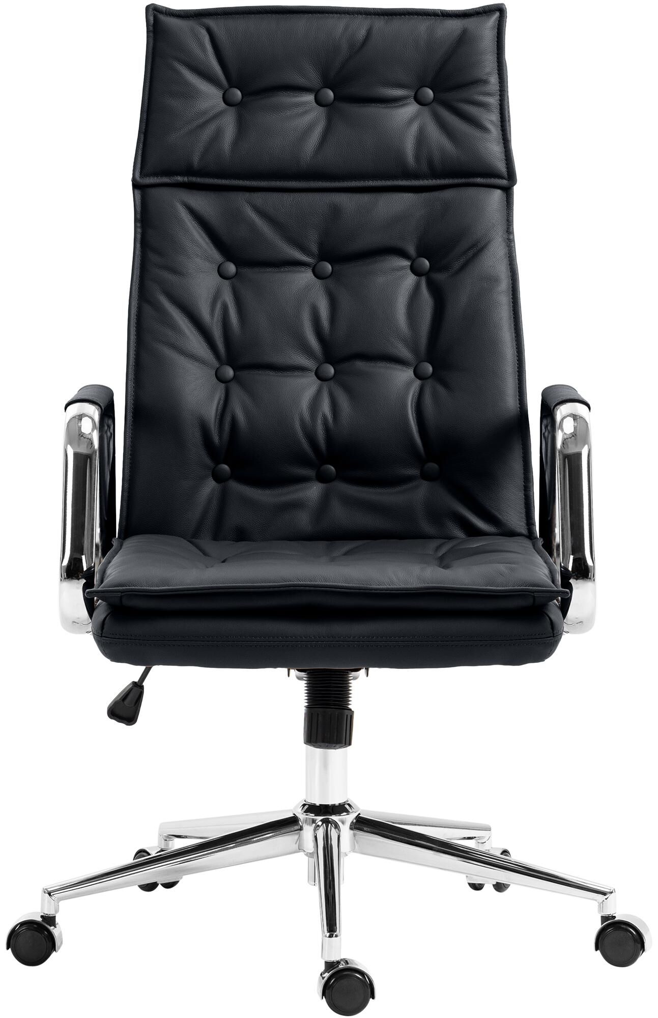 Bürostuhl Sotira Echtleder, schwarz