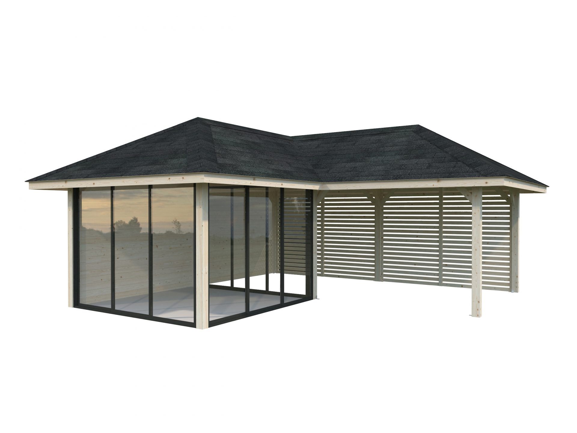 Palmako Pavillon Bianca 24,9 m2 Set 211 Slide