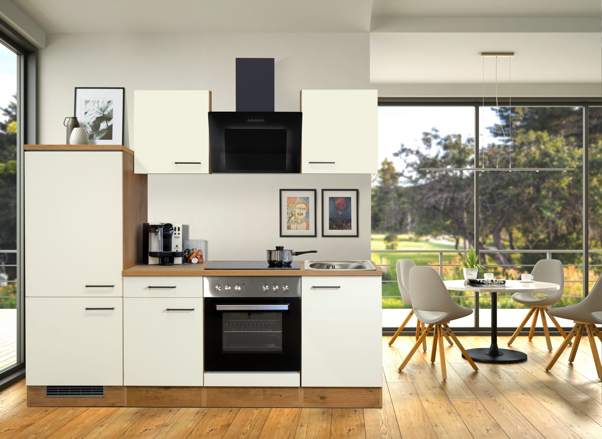 Küchenzeile Avila 220 cm mit E-Geräte