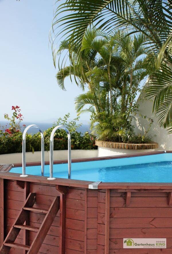 Interline Holzpool Bali 640x400x138 cm, Basic Set