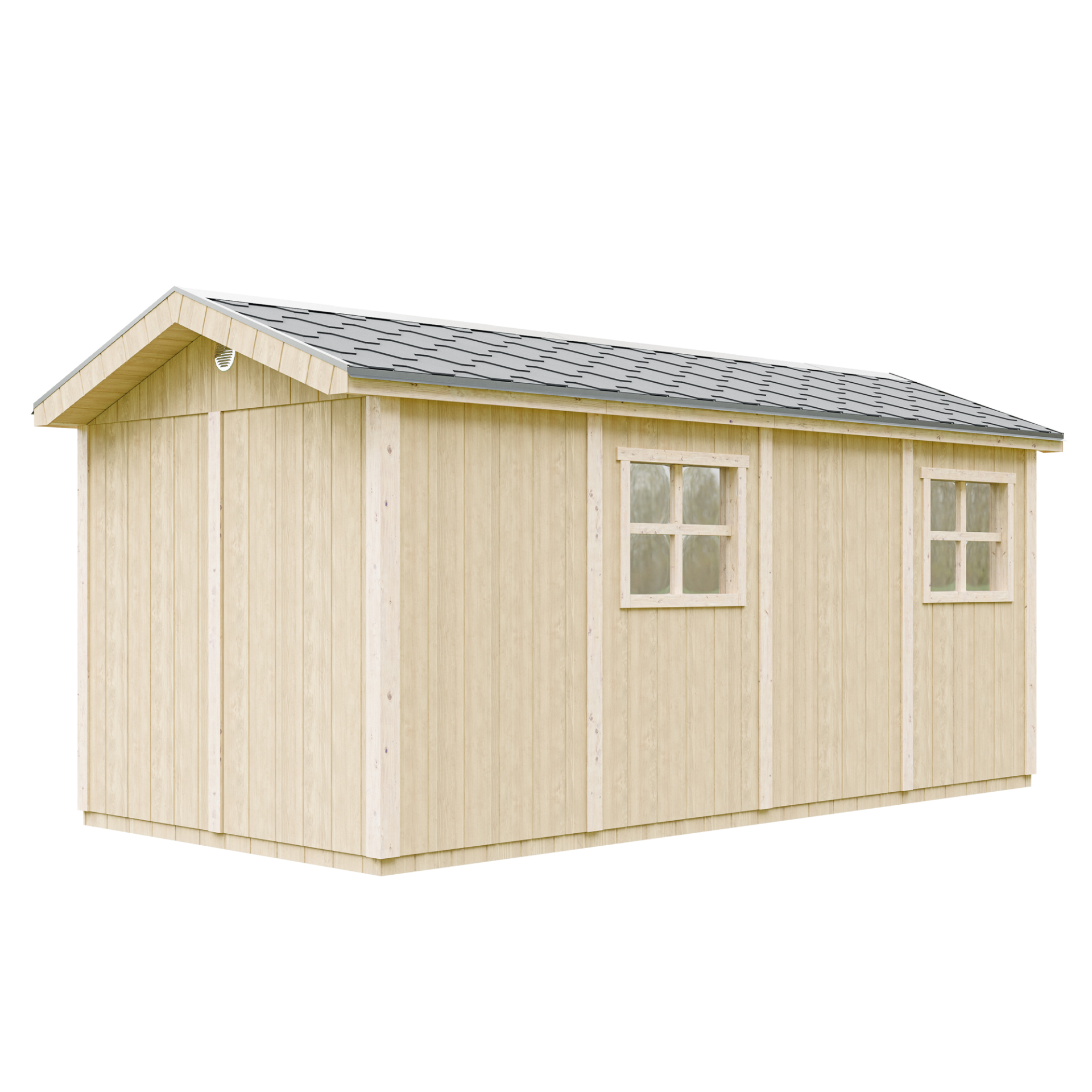 Gartenhaus Polly mit LP® SmartSide® M915C – 236 x 486 cm – 11 m2