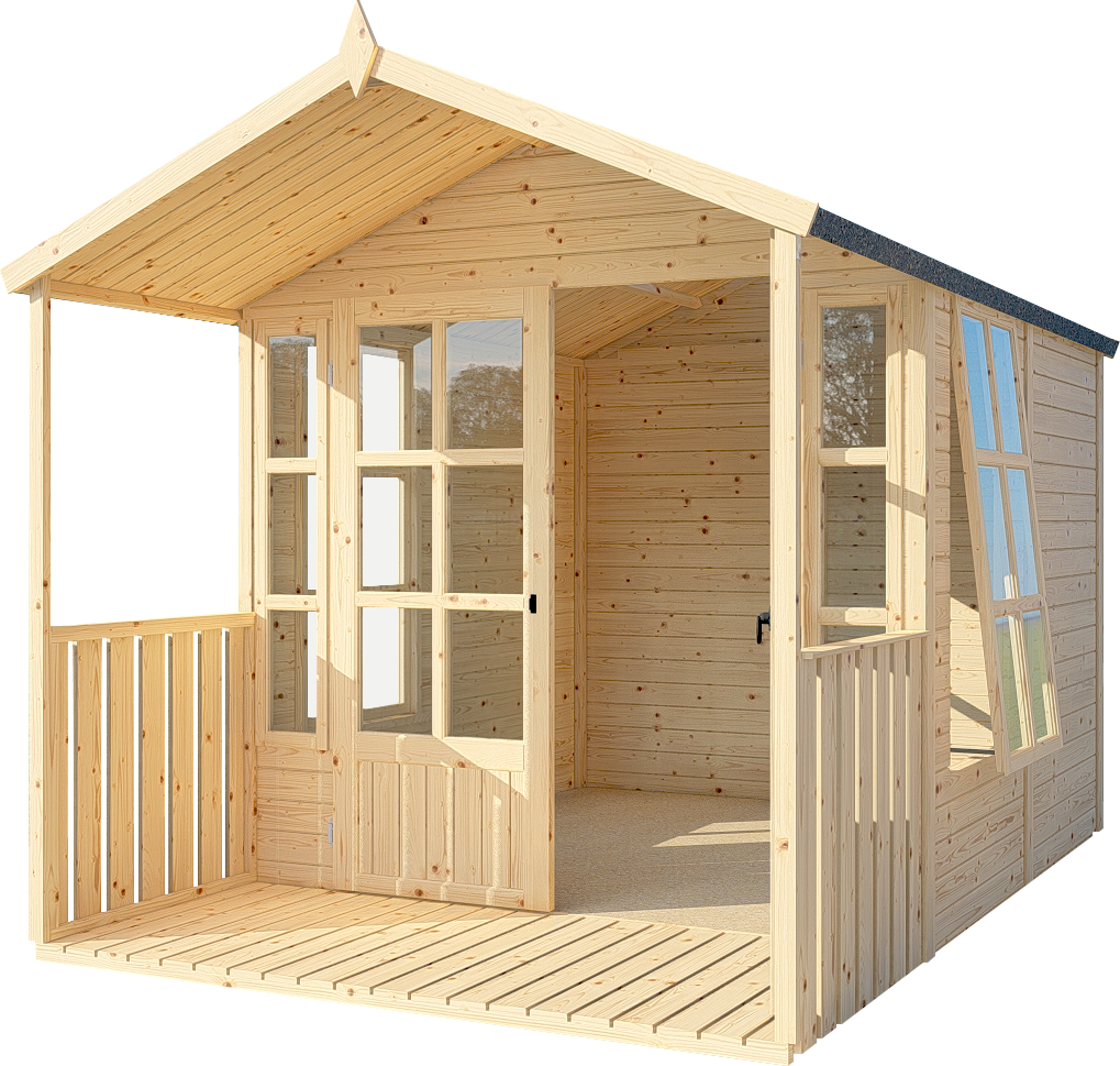 Gartenhaus ARLEY naturbelassen 202 x 294 cm