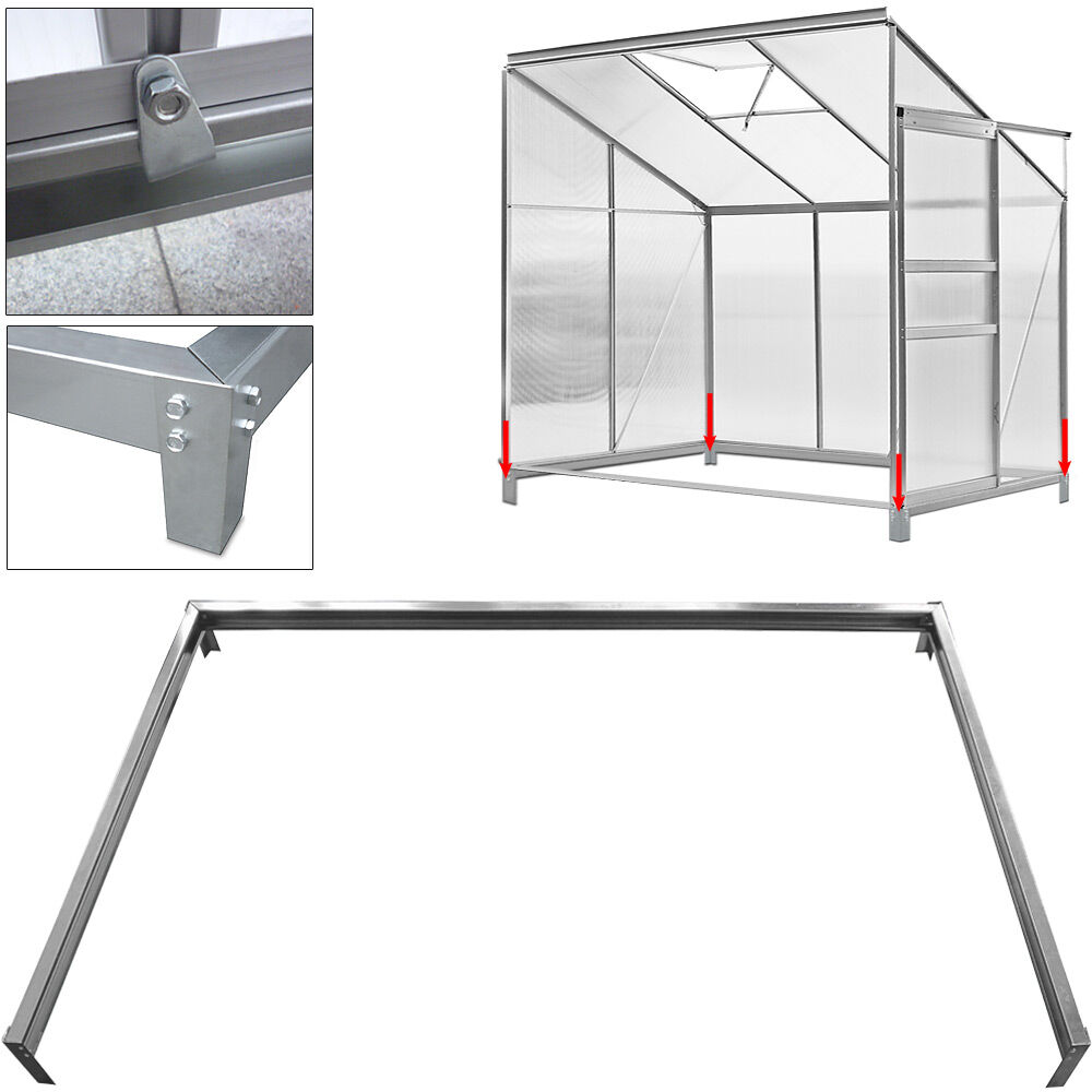 Stahlfundament verzinkt 190x122x12cm - für Anlehngewächshaus