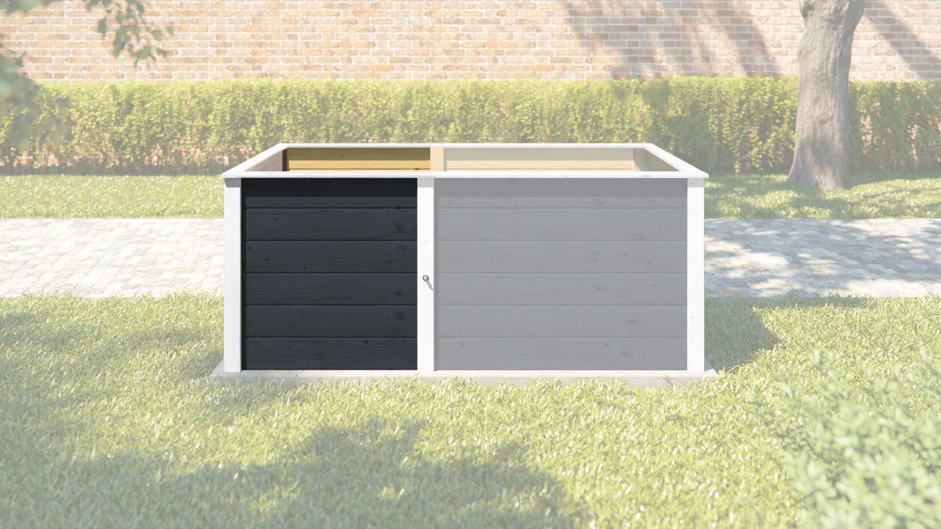 weka Ergänzungssatz Hochbeet Modular , 21 mm, anthrazit, 67 cm