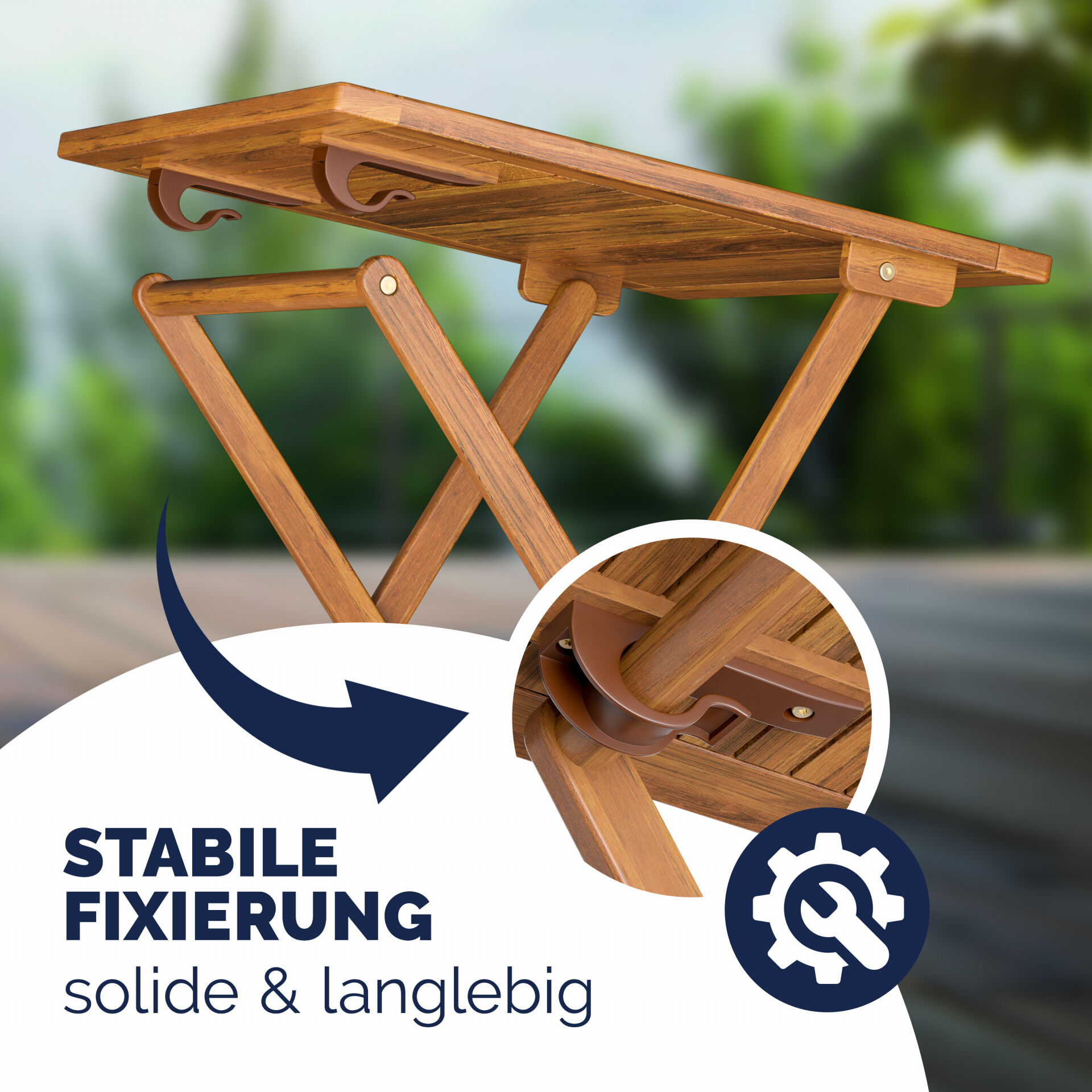 Garten-Sitzgruppe 3-tlg Akazienholz klappbar