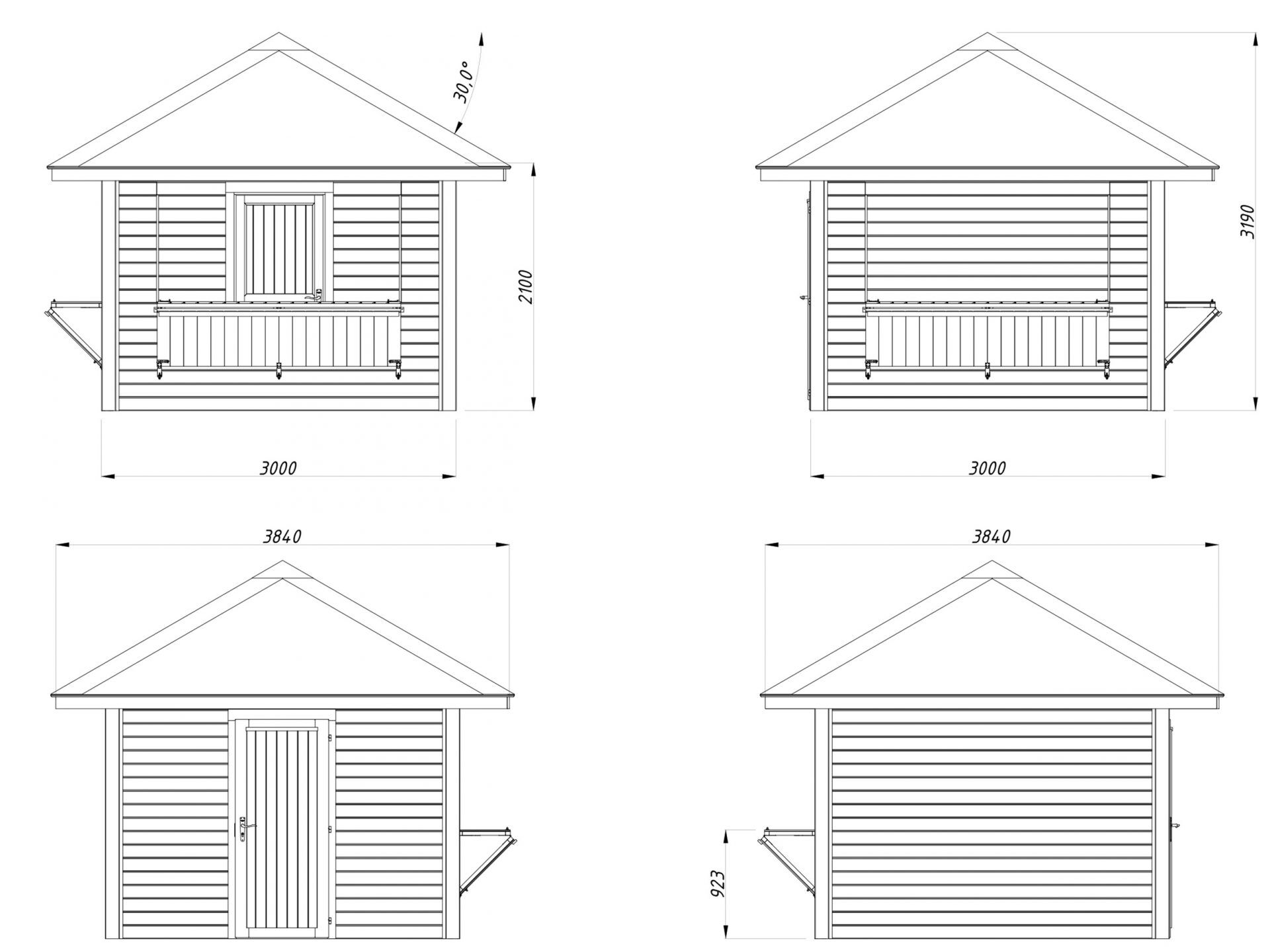 Palmako Marktstand Bianca 8,3 m2 Set 105