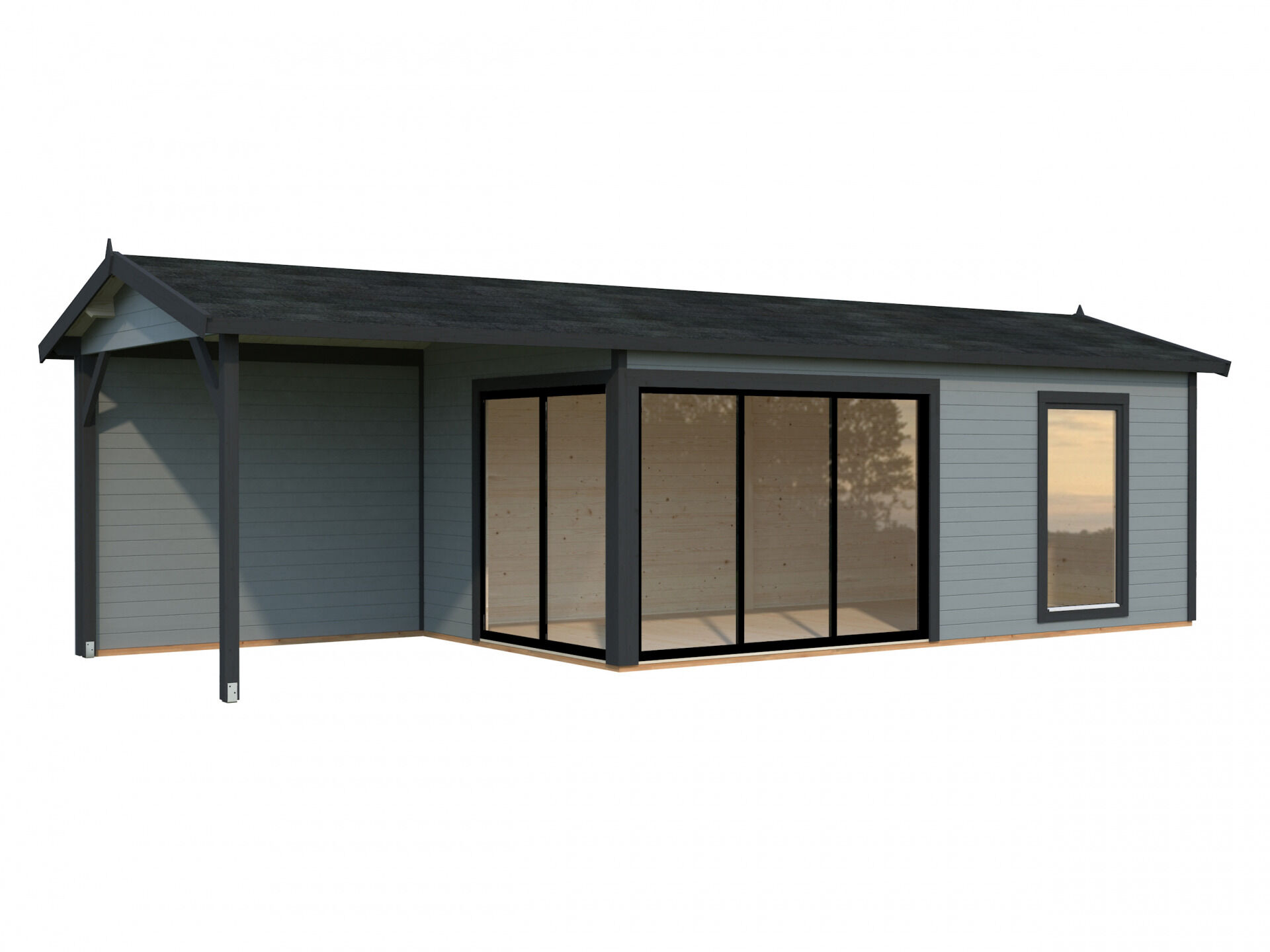 Palmako Gartenhaus Amanda 17,1+7,8 m² Slide