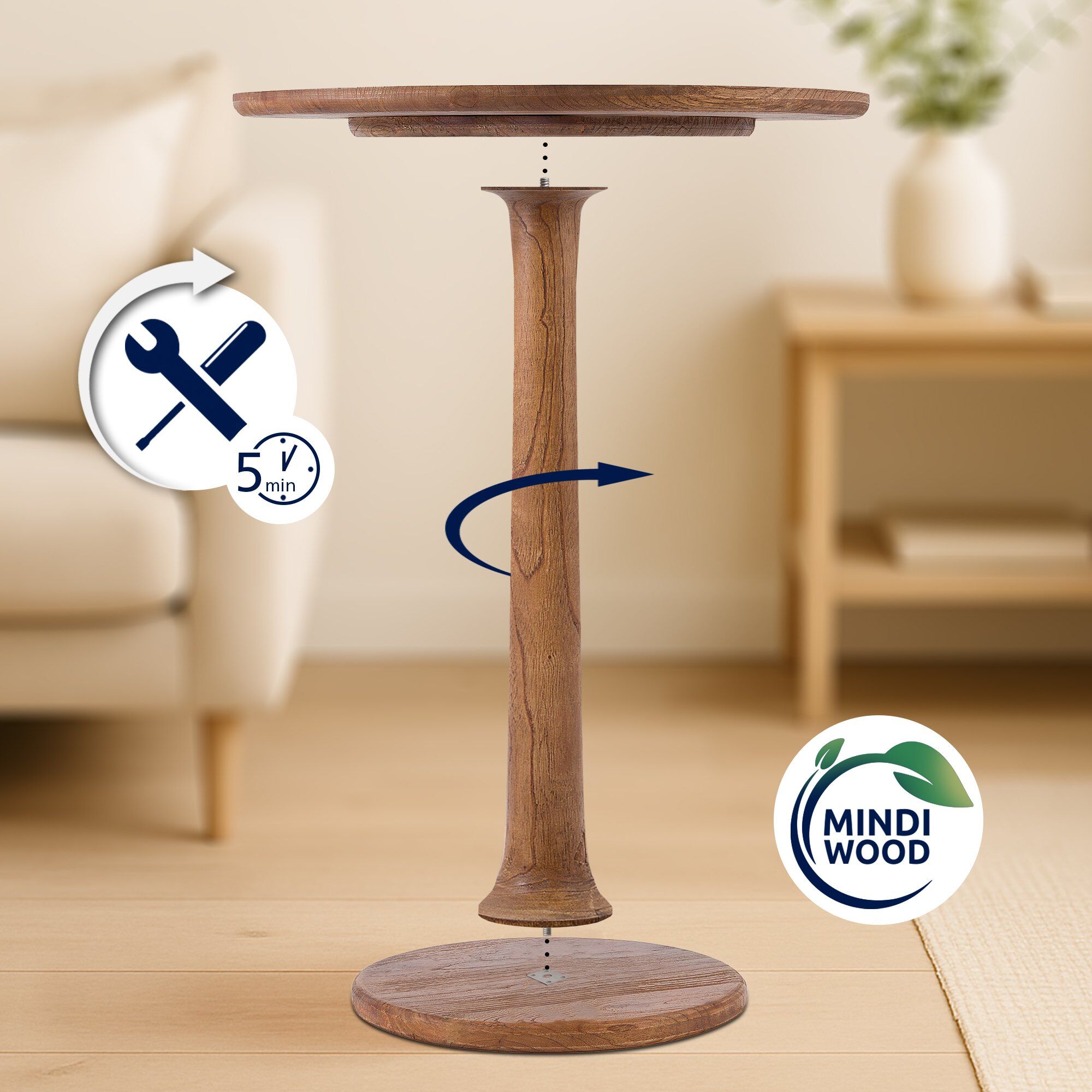 Beistelltisch Farragut, braun