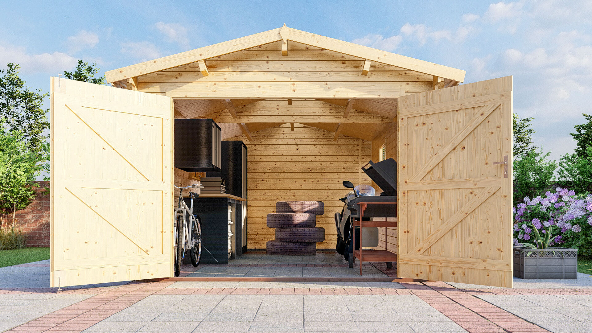 Holzgarage Schweden 32