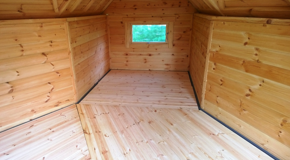 Finn Art Grillkota Elegance 16,5 m² mit 1,8m Anbau Innenansicht