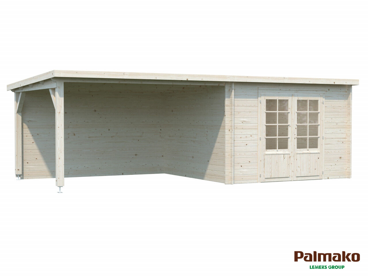 Flachdach Palmako Gartenhaus Ella 8,7+8,2 m²