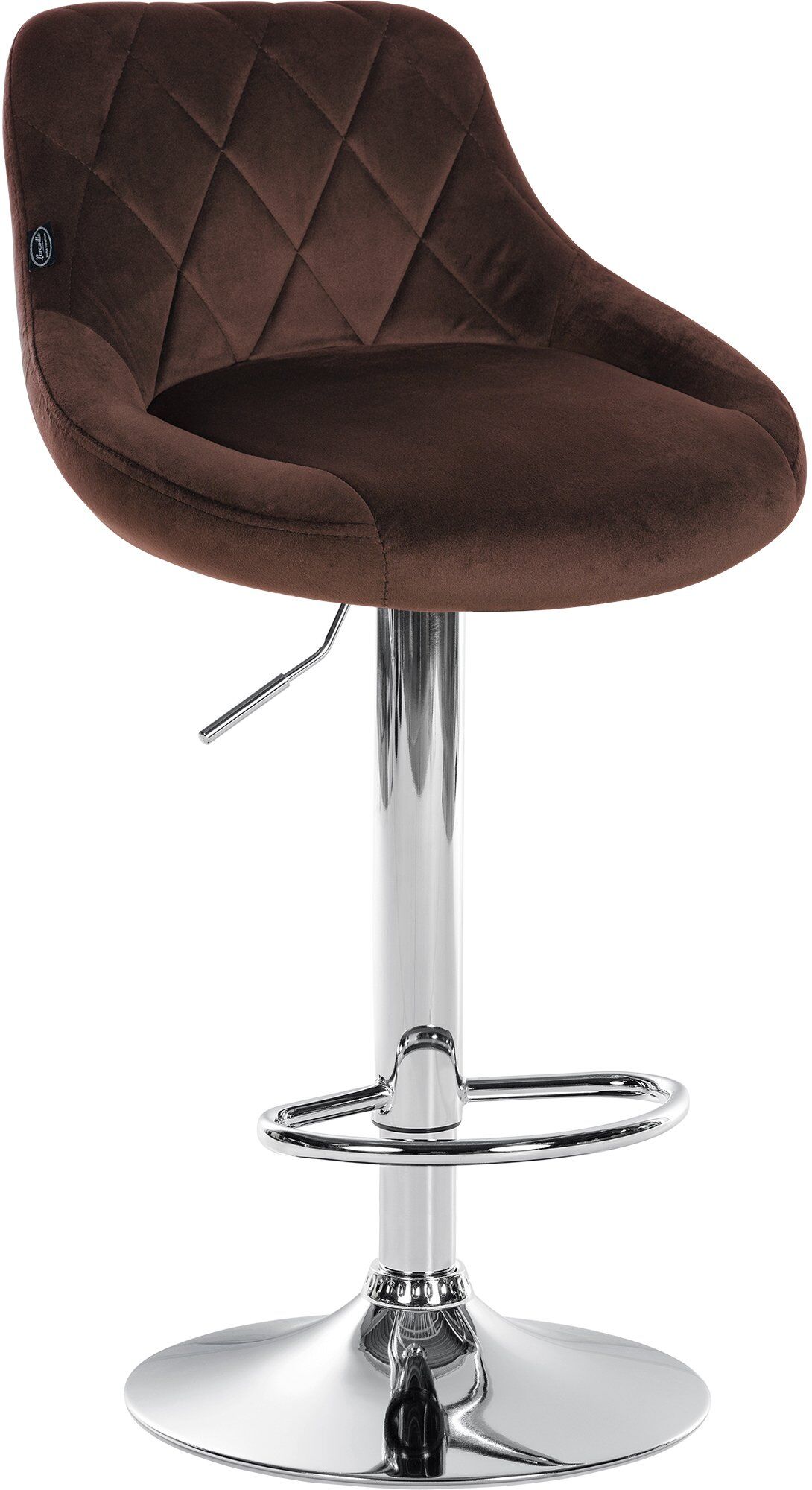 2er Set Barhocker Lazio Samt chrom, braun