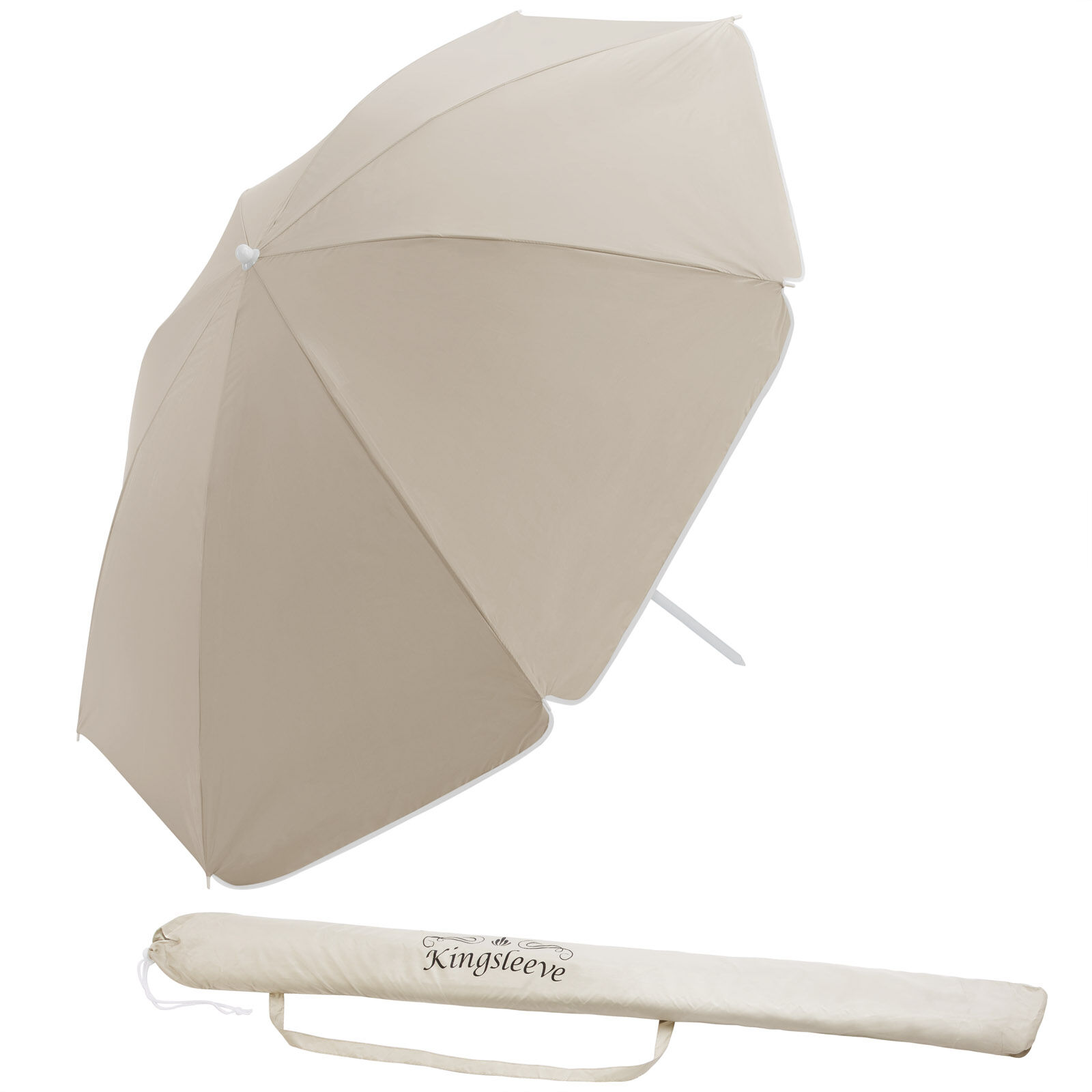 Sonnenschirm Cyprus Beige 180cm UV-Schutz 50+ Neigefunktion