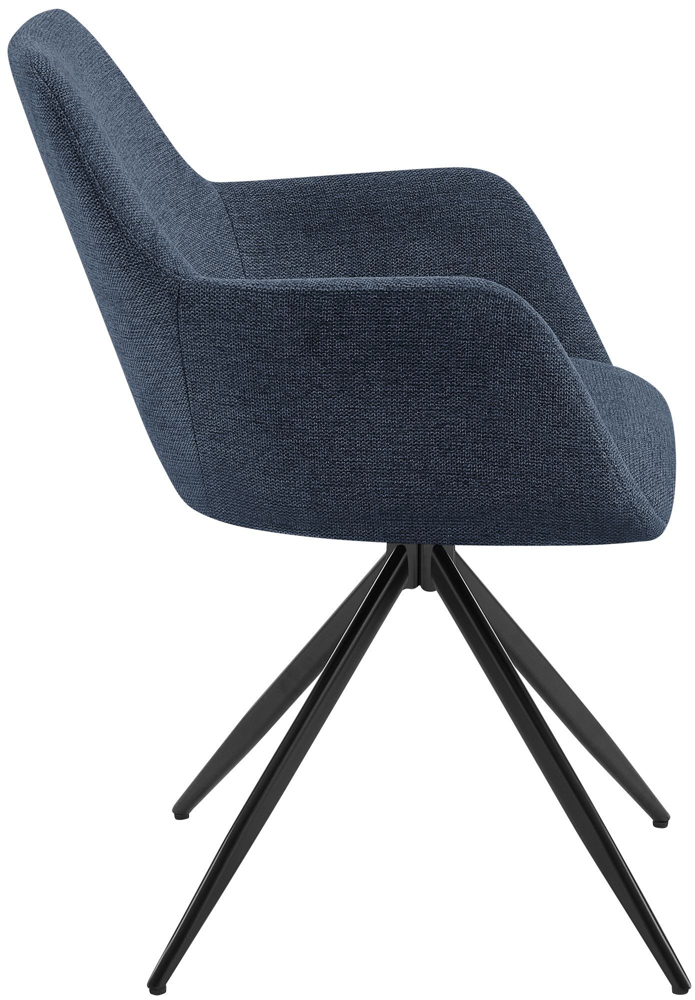 2er Set Esszimmerstuhl Olema Stoff, blau