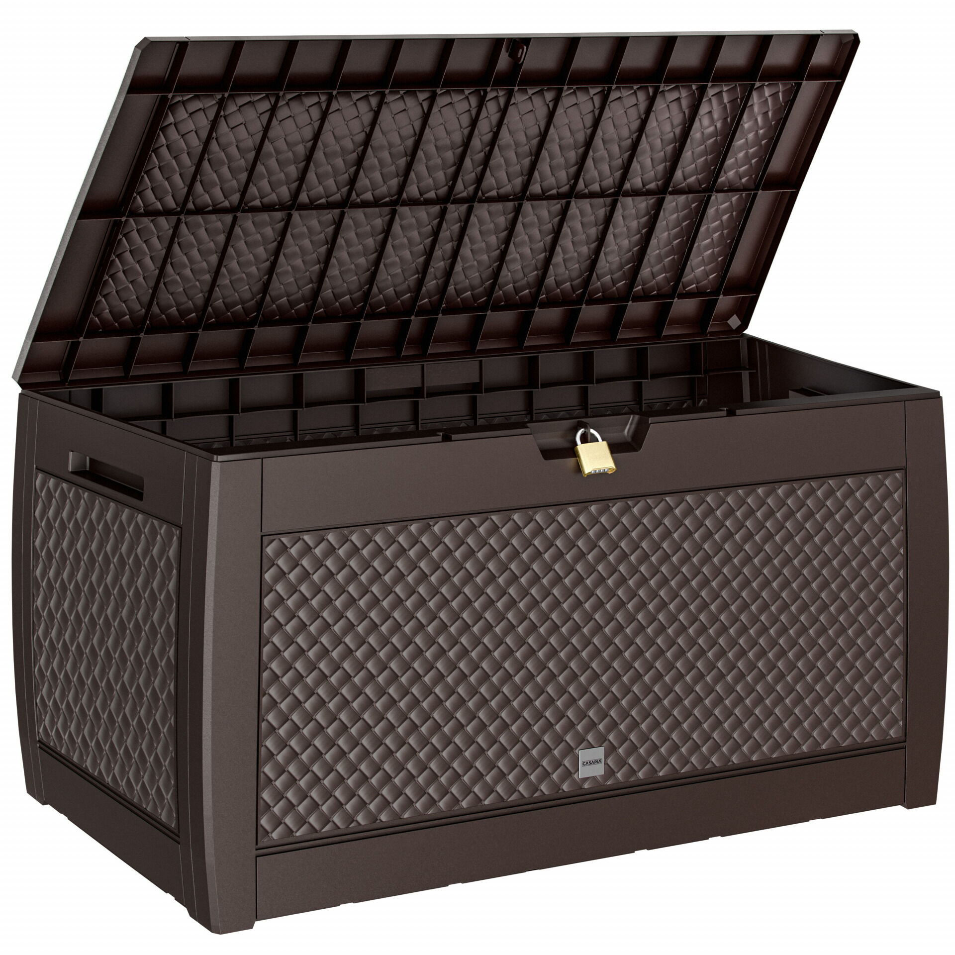 Gartenbox Matuba 310L Braun Flechtoptik wasserdicht