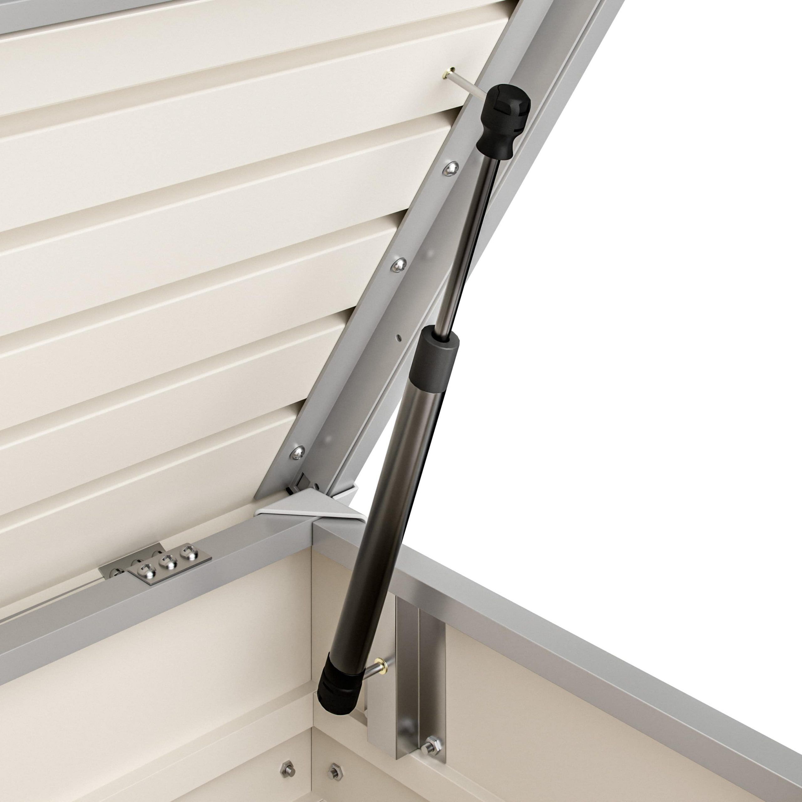 Gartenbox Metall 385L Hellgrau wasserdicht abschließbar